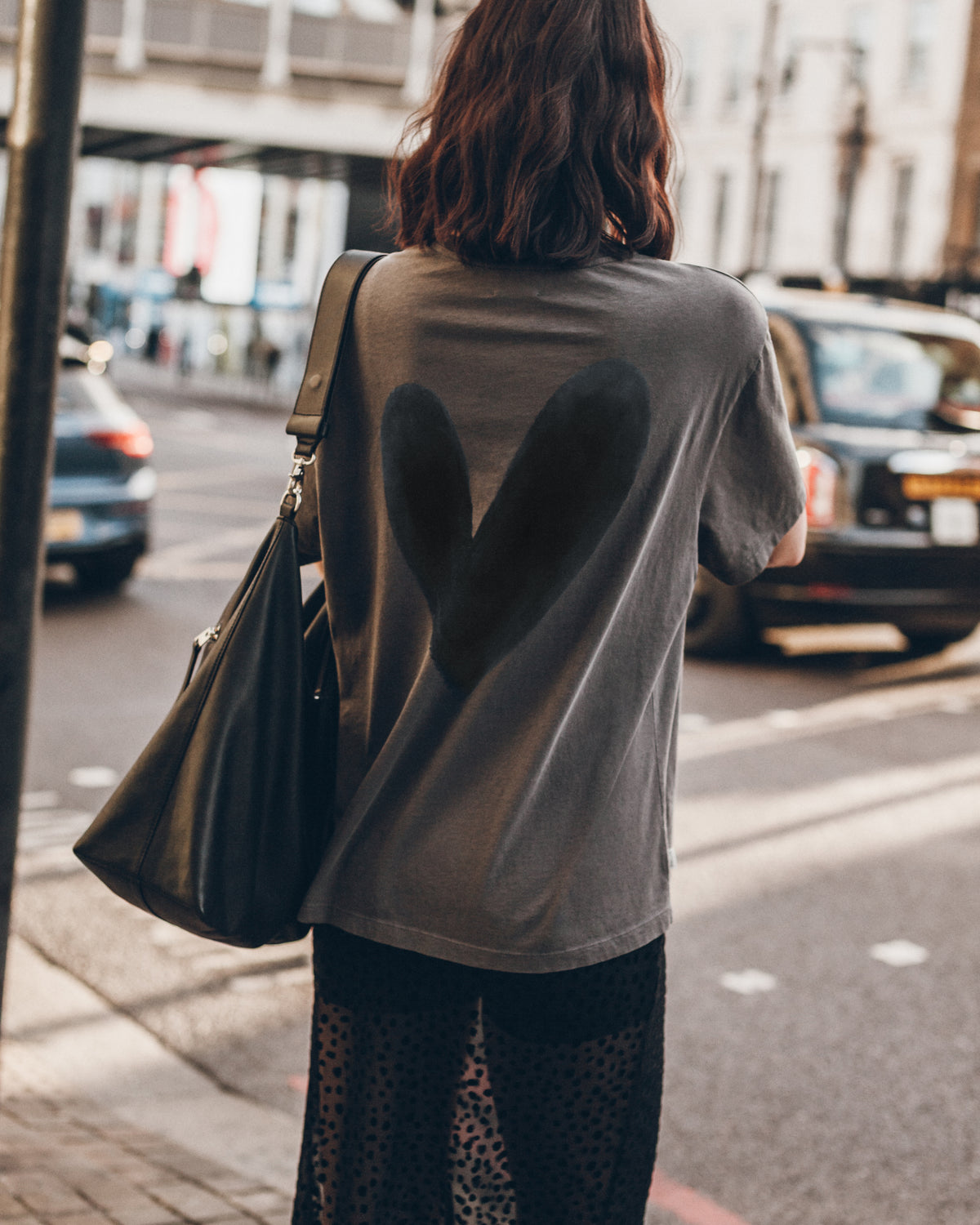 The Dark Faded Tie Dye Heart Relaxed T-Shirt