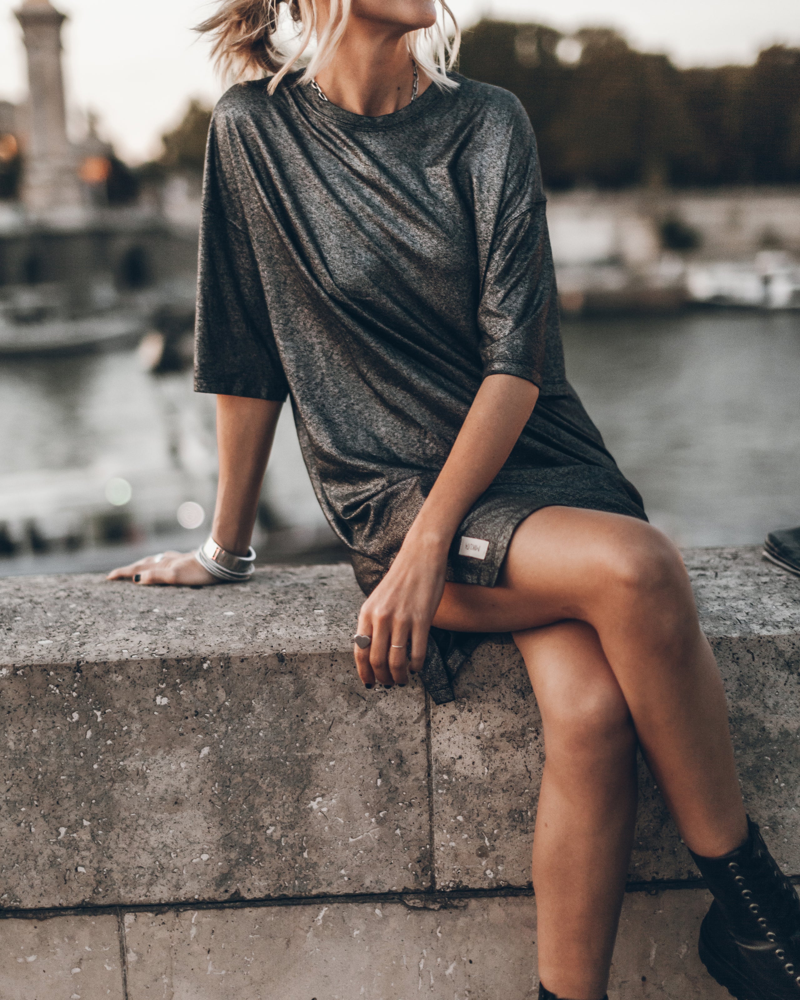 The Dark Glitter T-Shirt Dress