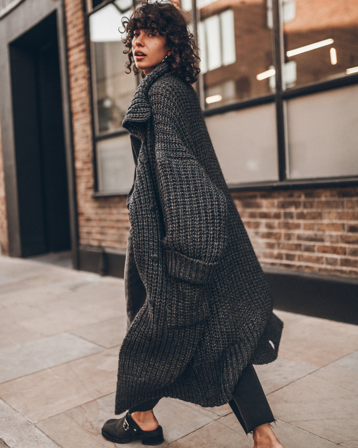 The Dark Grey Long Knitted Cardigan
