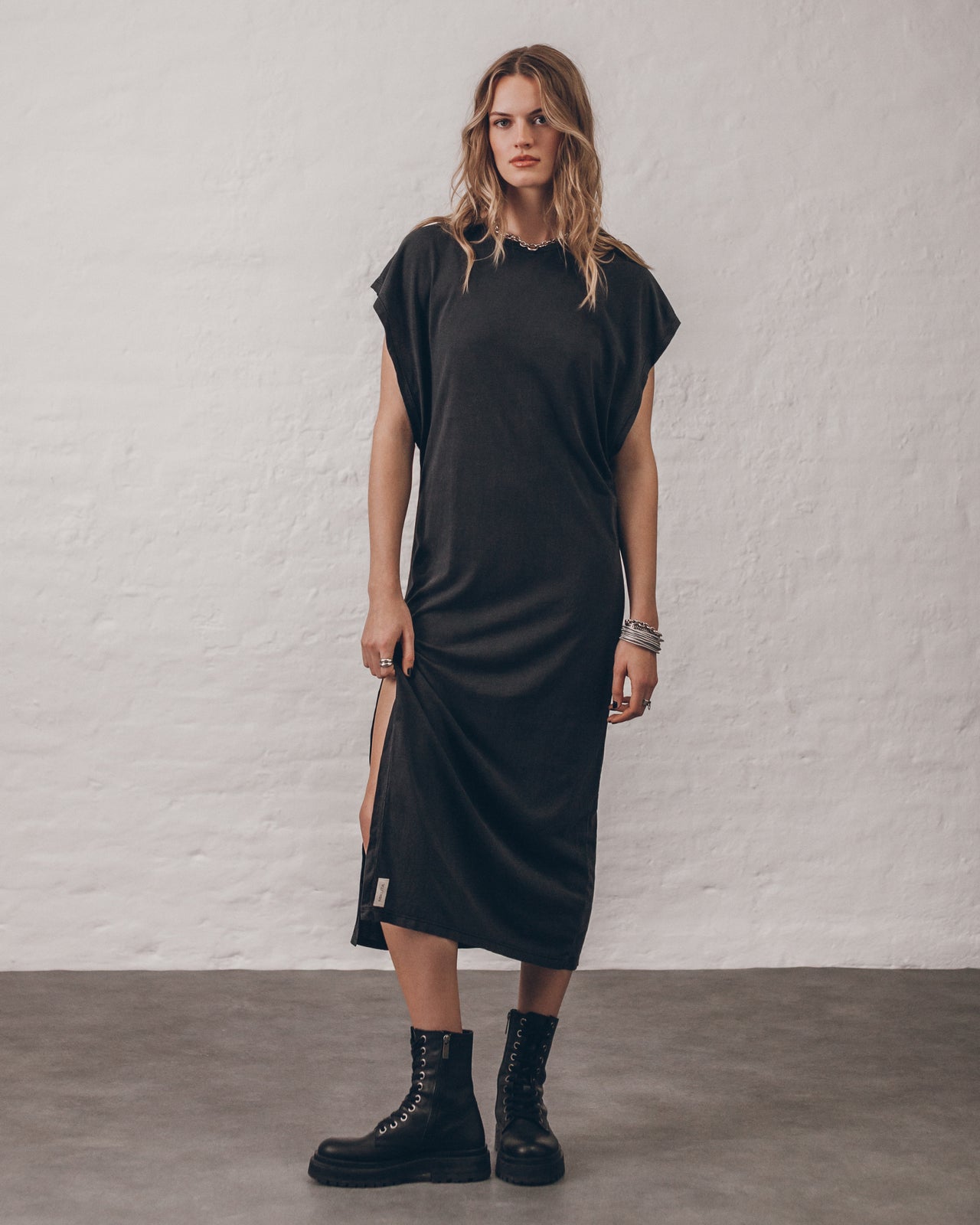 The Dark Long Batwing Dress