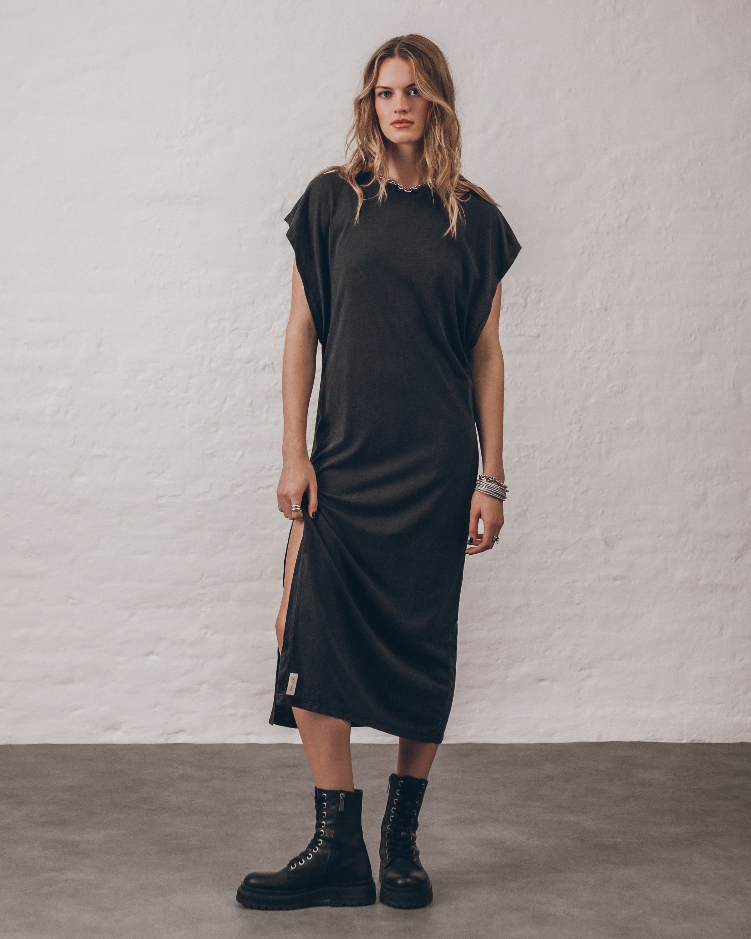 The Dark Long Batwing Dress