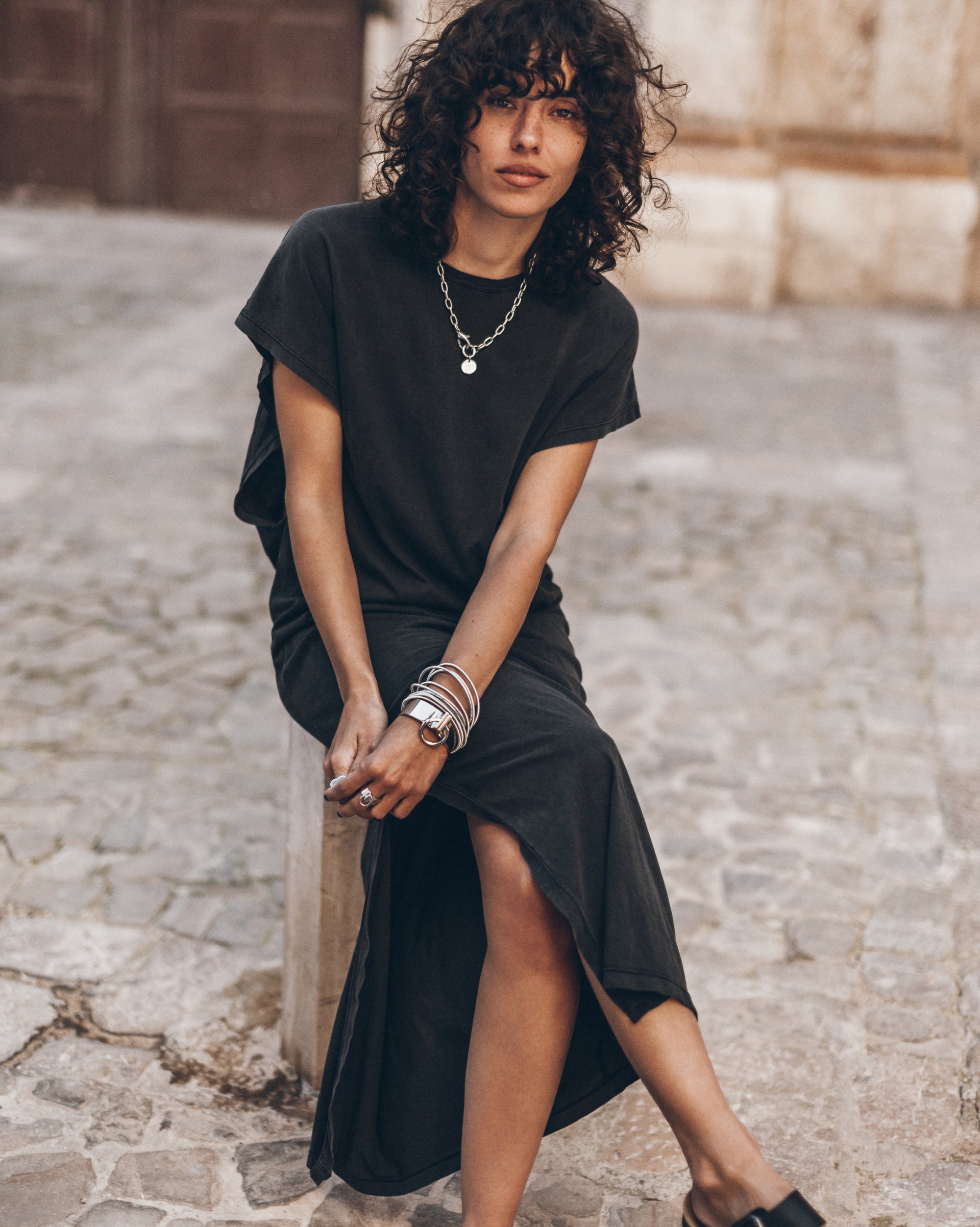 black batwing dress (Black) Clay x Cay 100% Linen Dry clean or hand wash (30) Do not tumble dry or bleach Women's Halloween Dress - Badinka