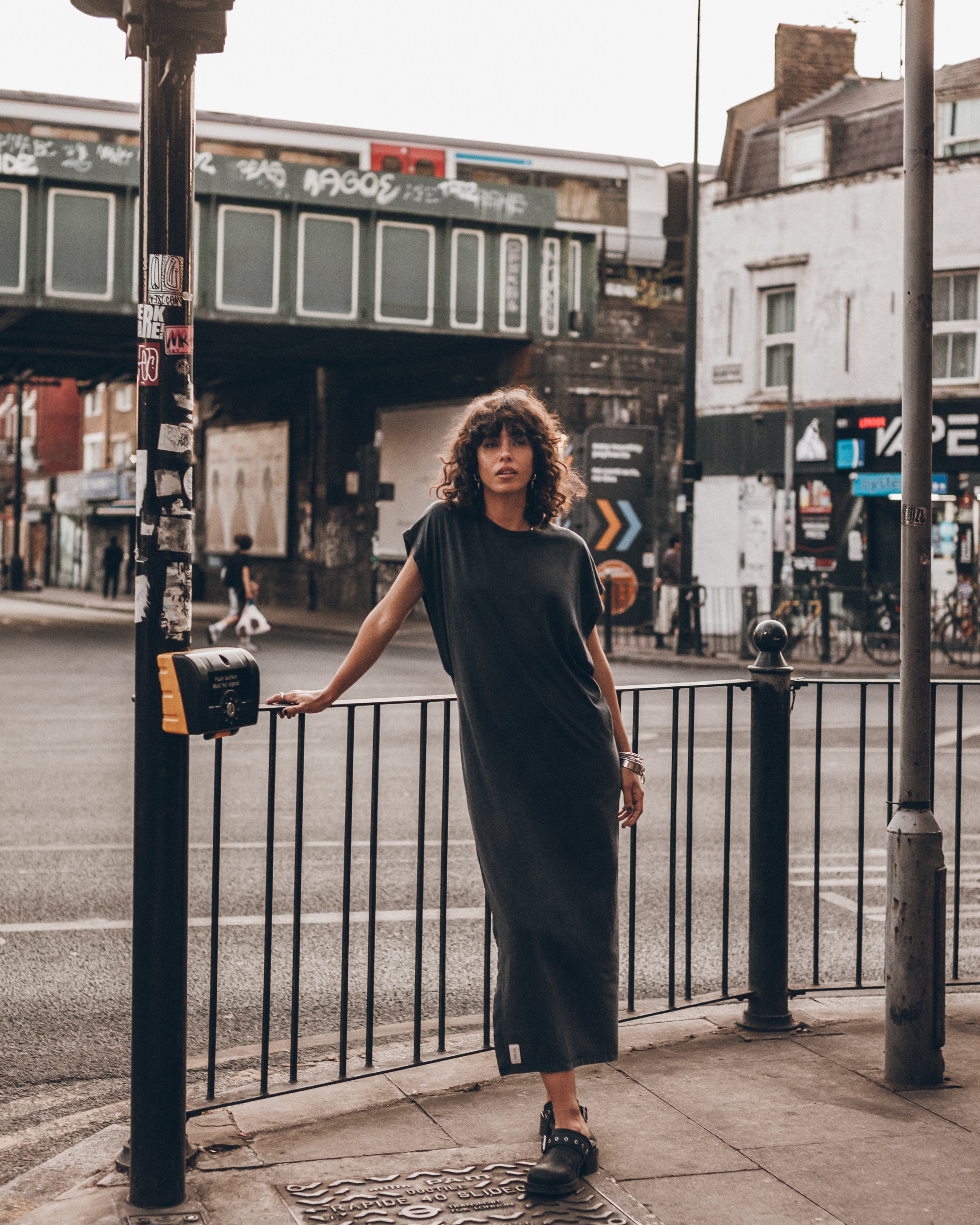 The Dark Long Batwing Dress
