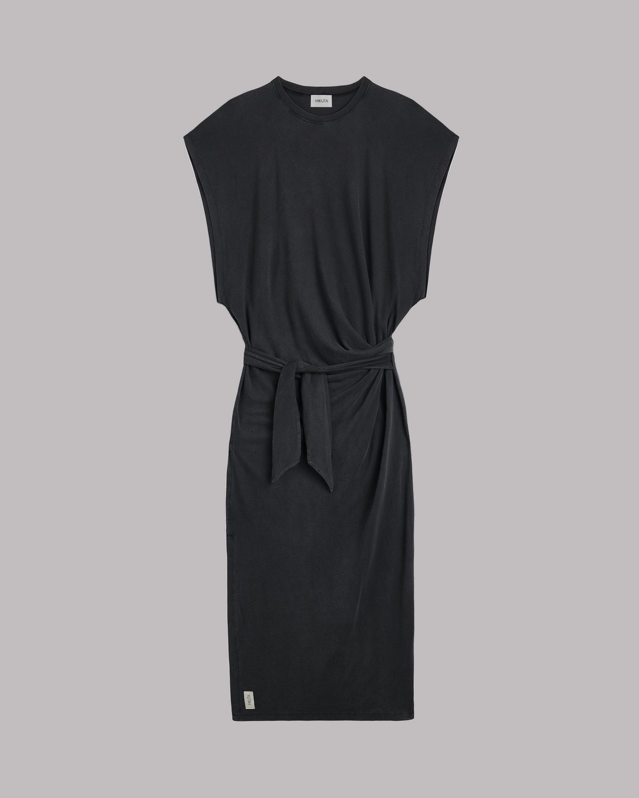 The Dark Long Knotted Batwing Dress