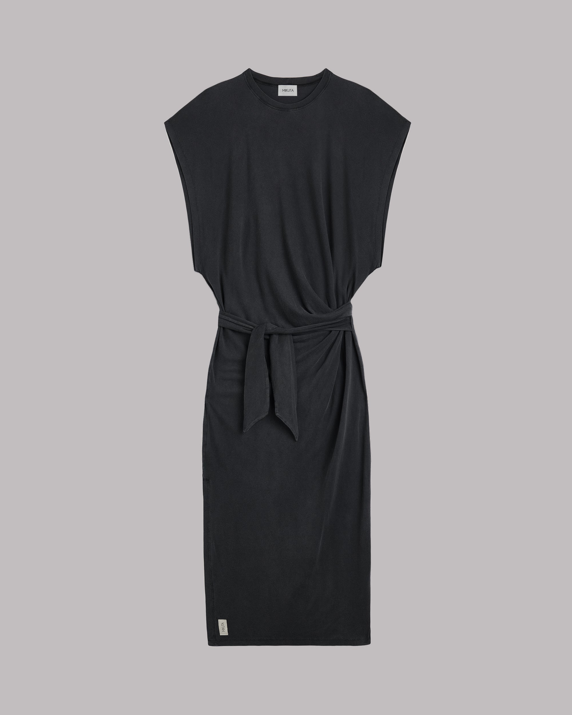 The Dark Long Knotted Batwing Dress