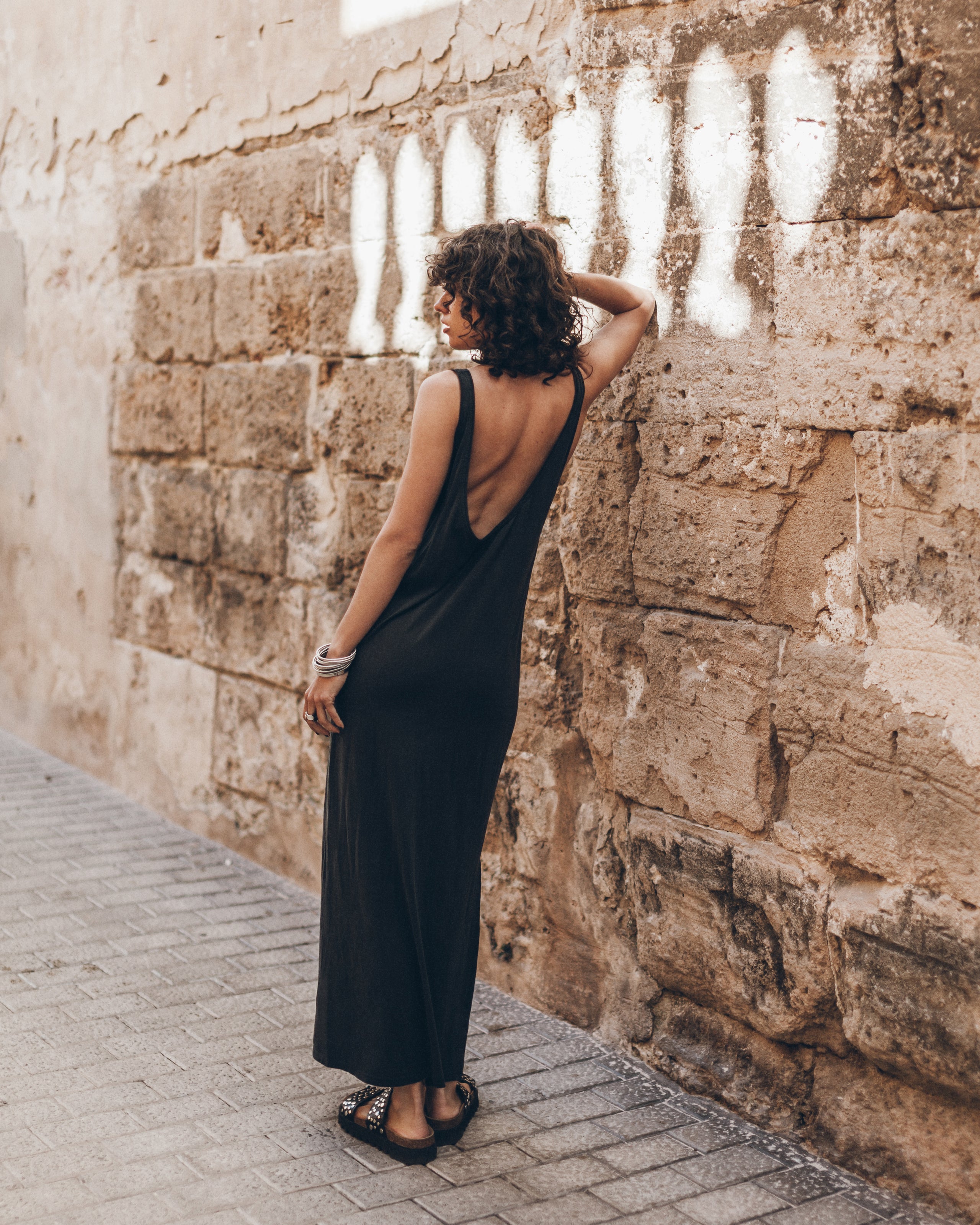 The Dark Low Back Base Tank Dress