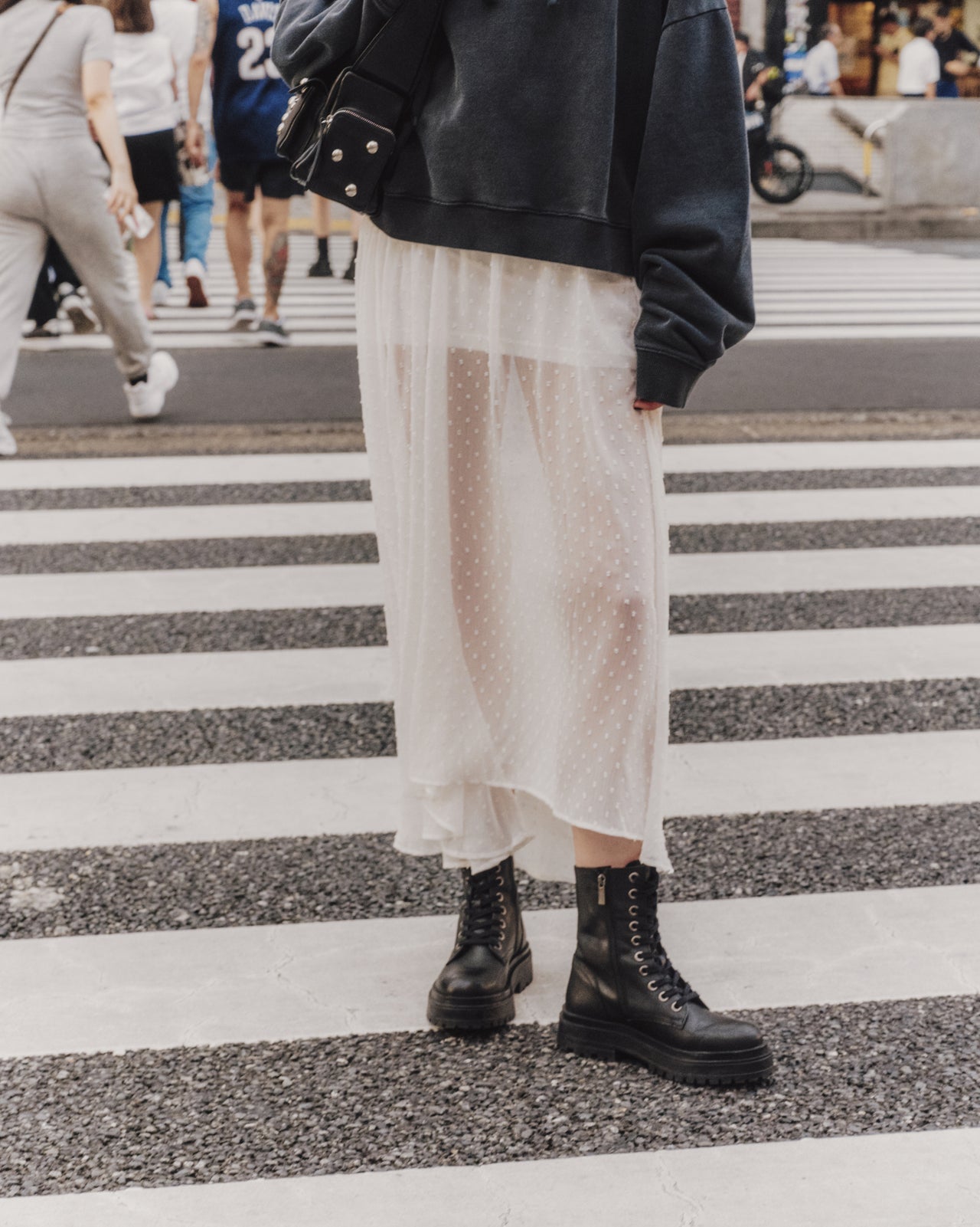 The White Long Ruffle Skirt