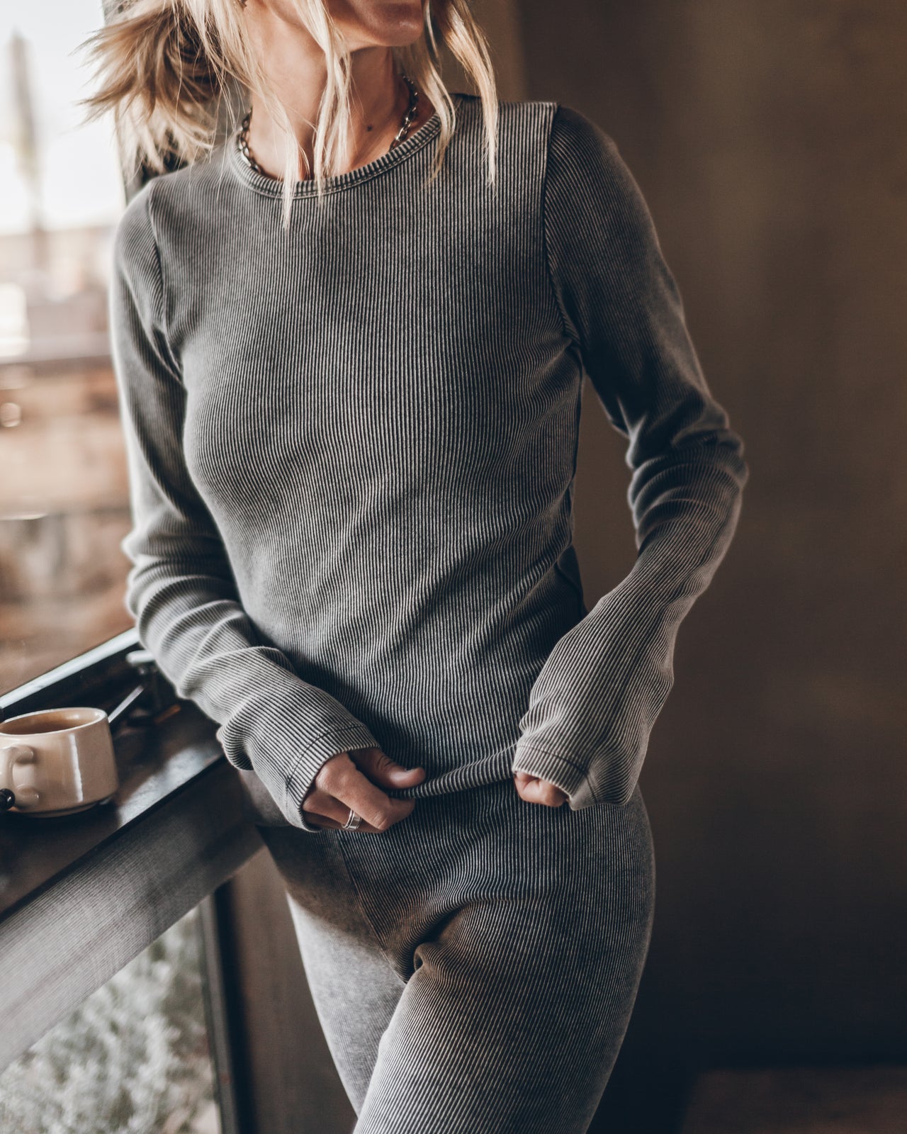 The Dark Ribbed Longsleeve