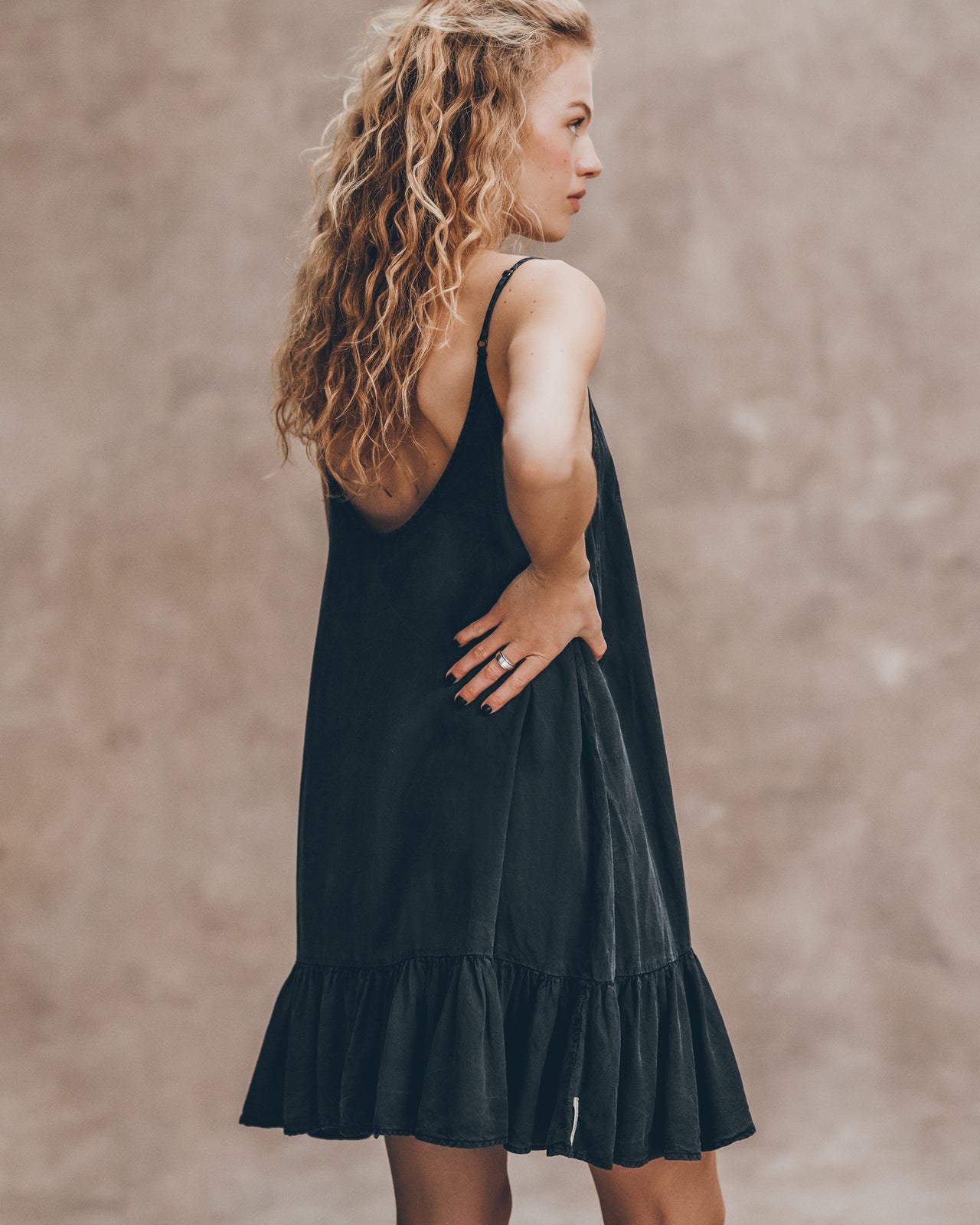 The Dark Ruffle Dress