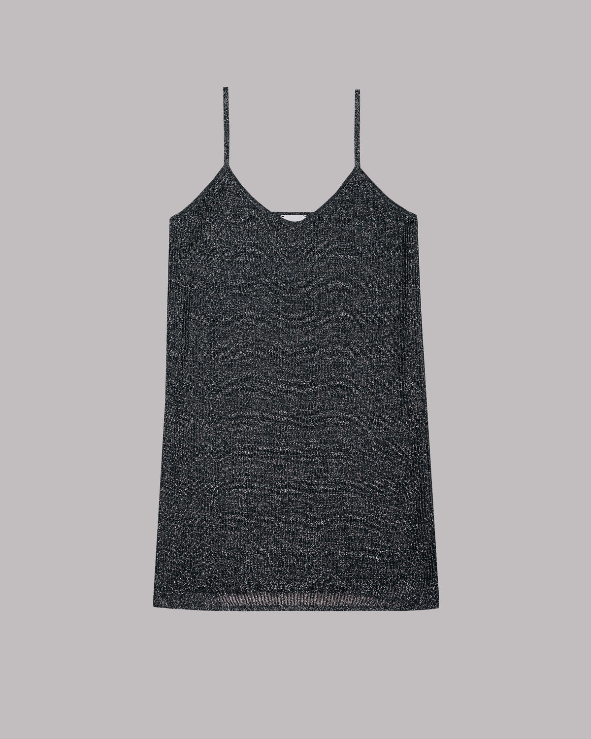 The Dark Silver Metallic Knit Dress