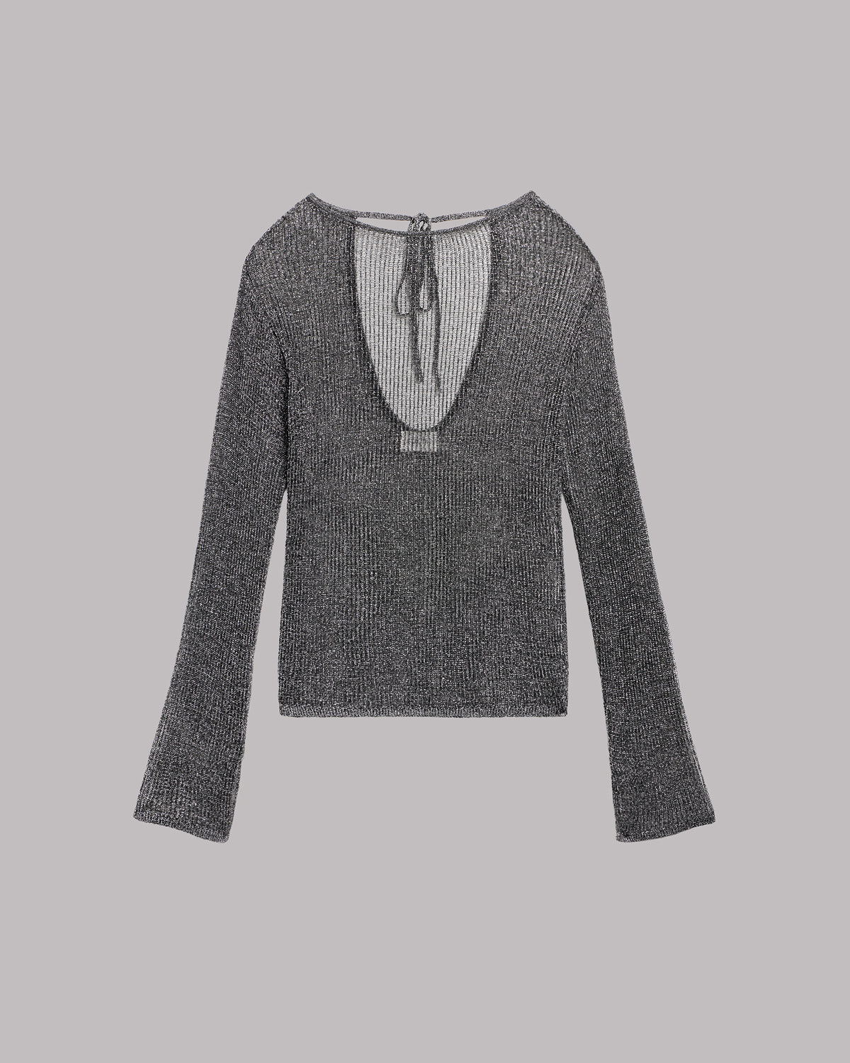 The Dark Silver Metallic Knitted Longsleeve