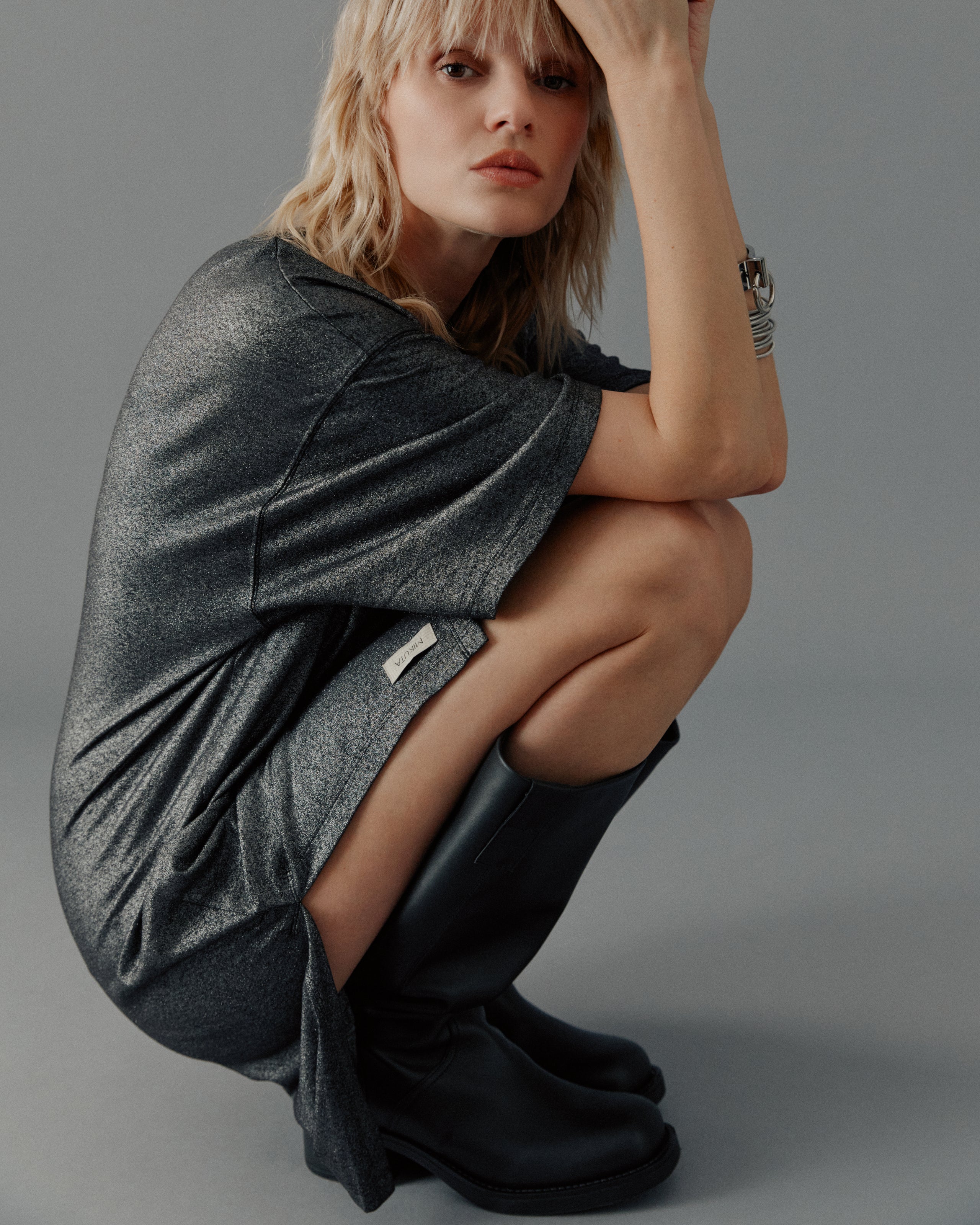 The Dark Sparkly Linen Dress