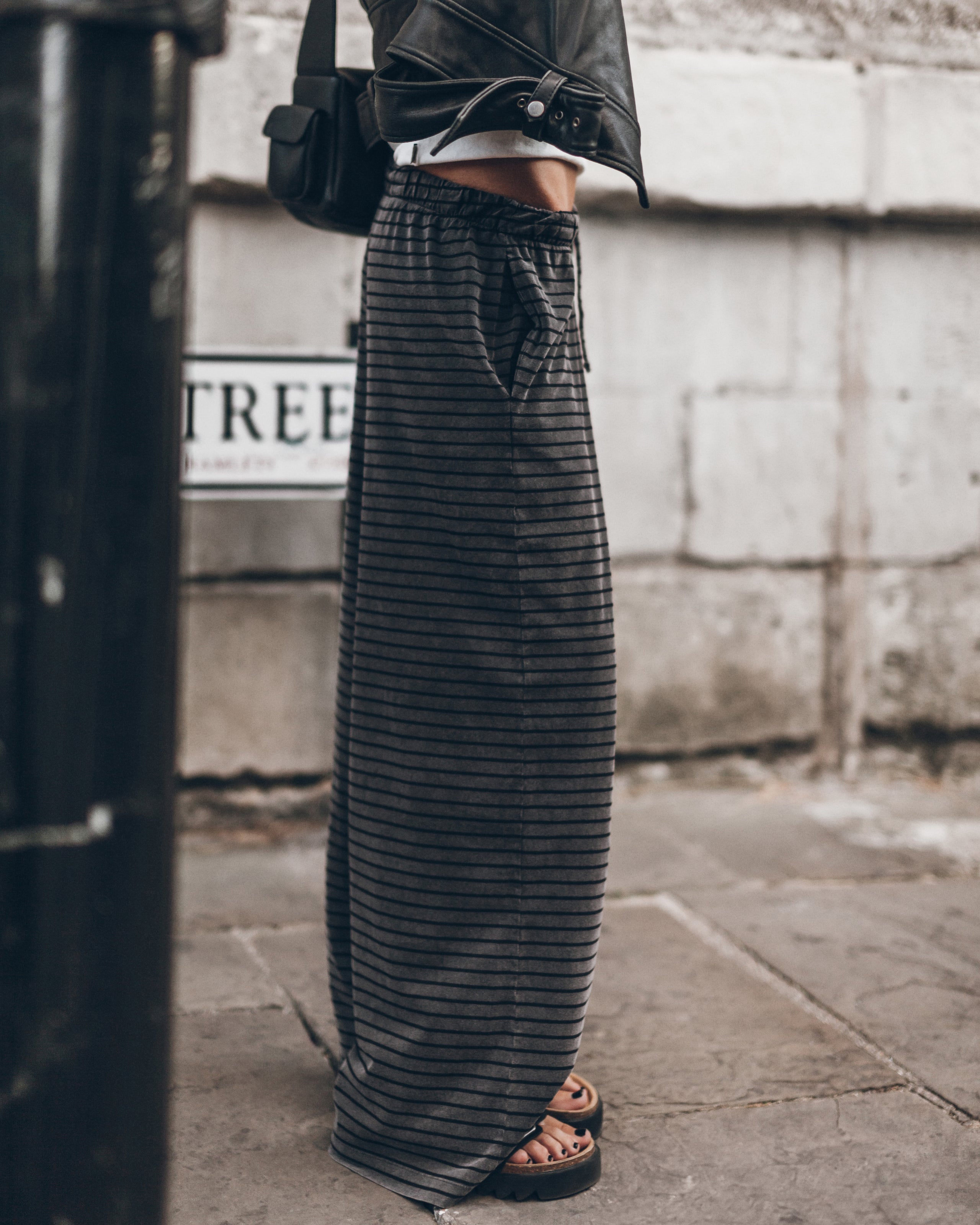 The Dark Striped Cozy Pants