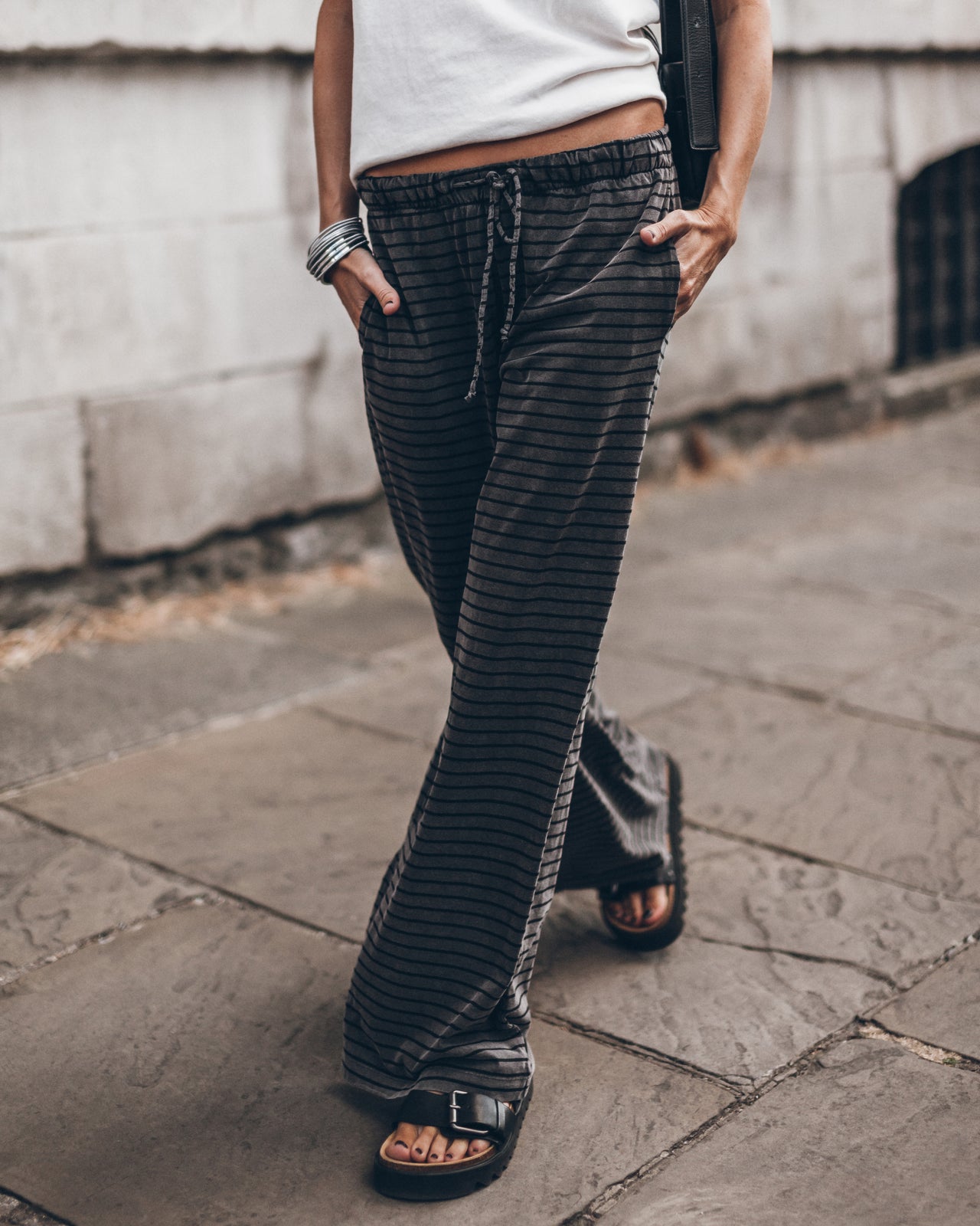 The Dark Striped Cozy Pants