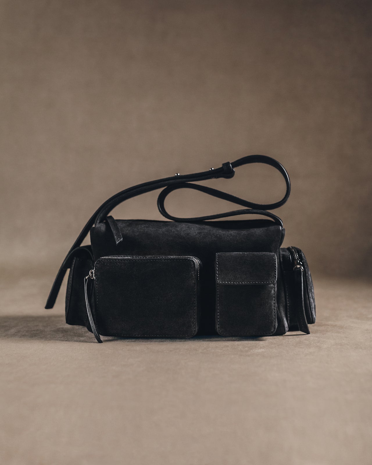The Dark Suede Minou Bag