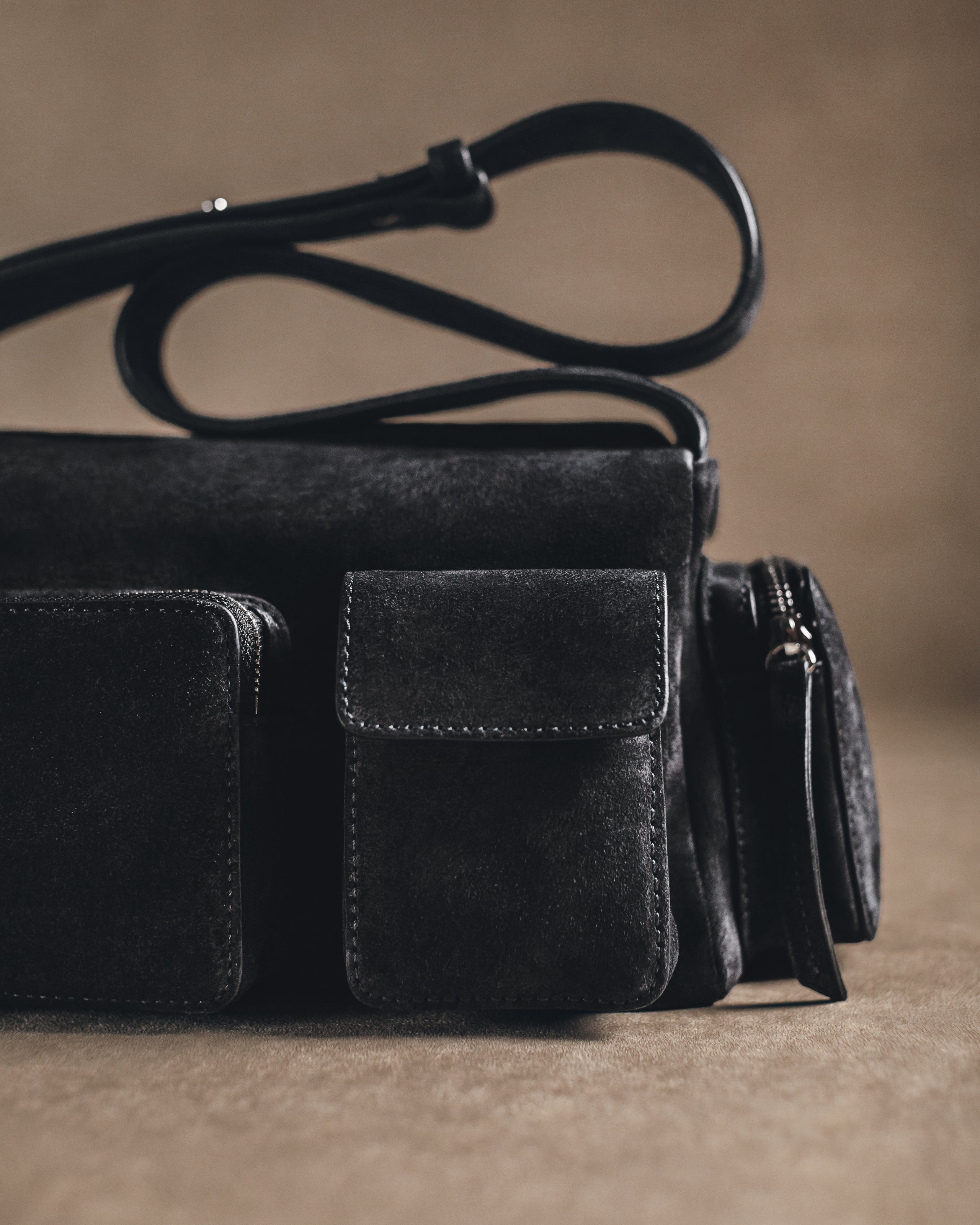 The Dark Suede Minou Bag