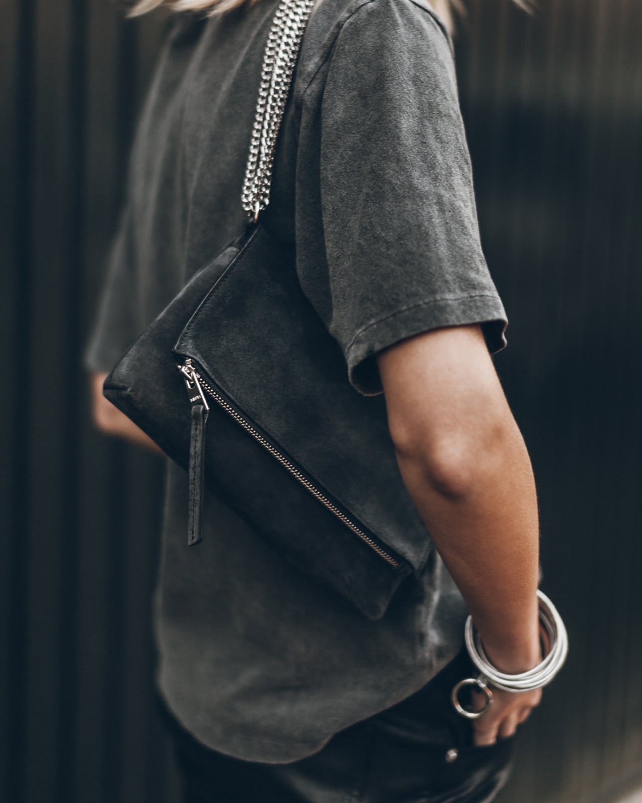 The Dark Suede Zowie Bag