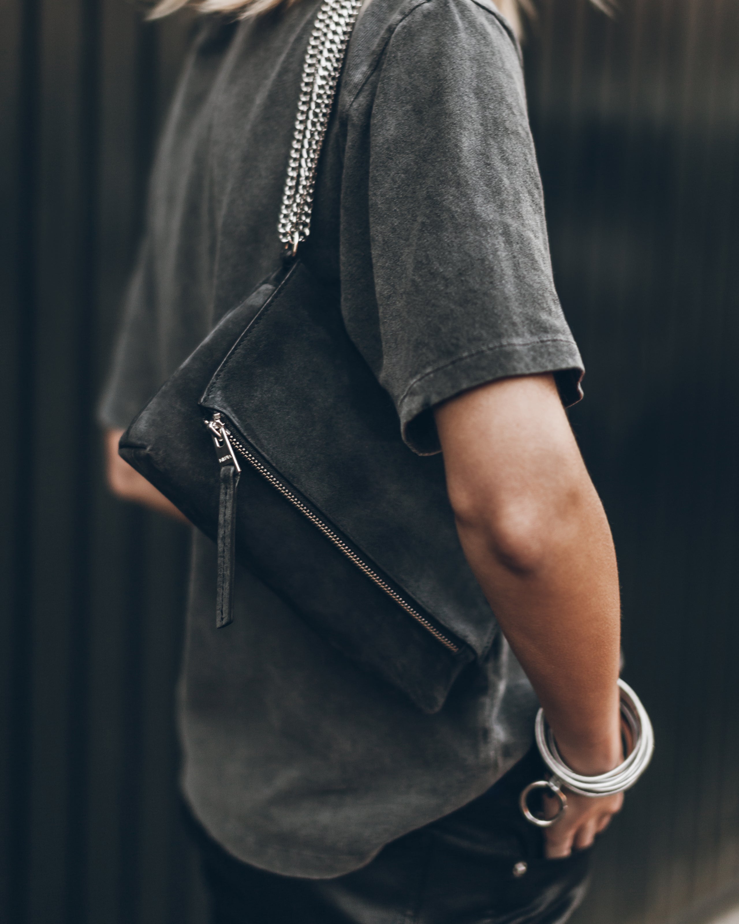 The Dark Suede Zowie Bag