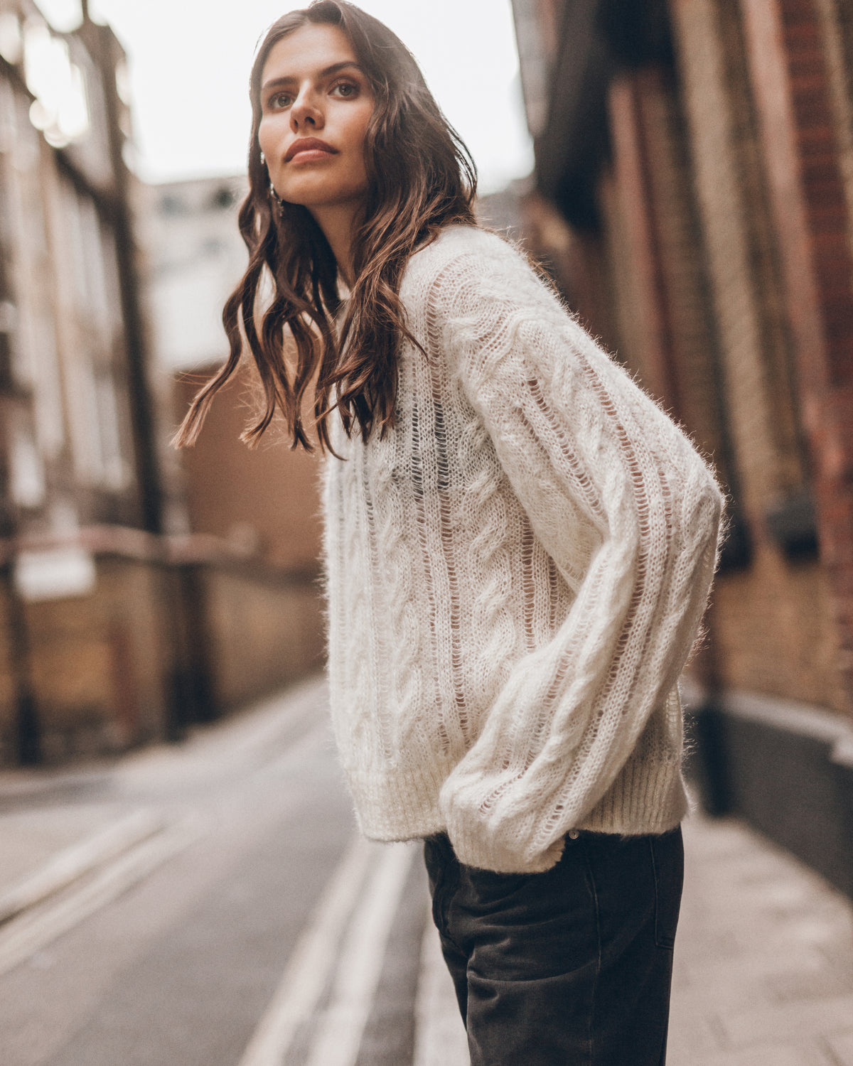 The Ecru Cable Knitted Sweater