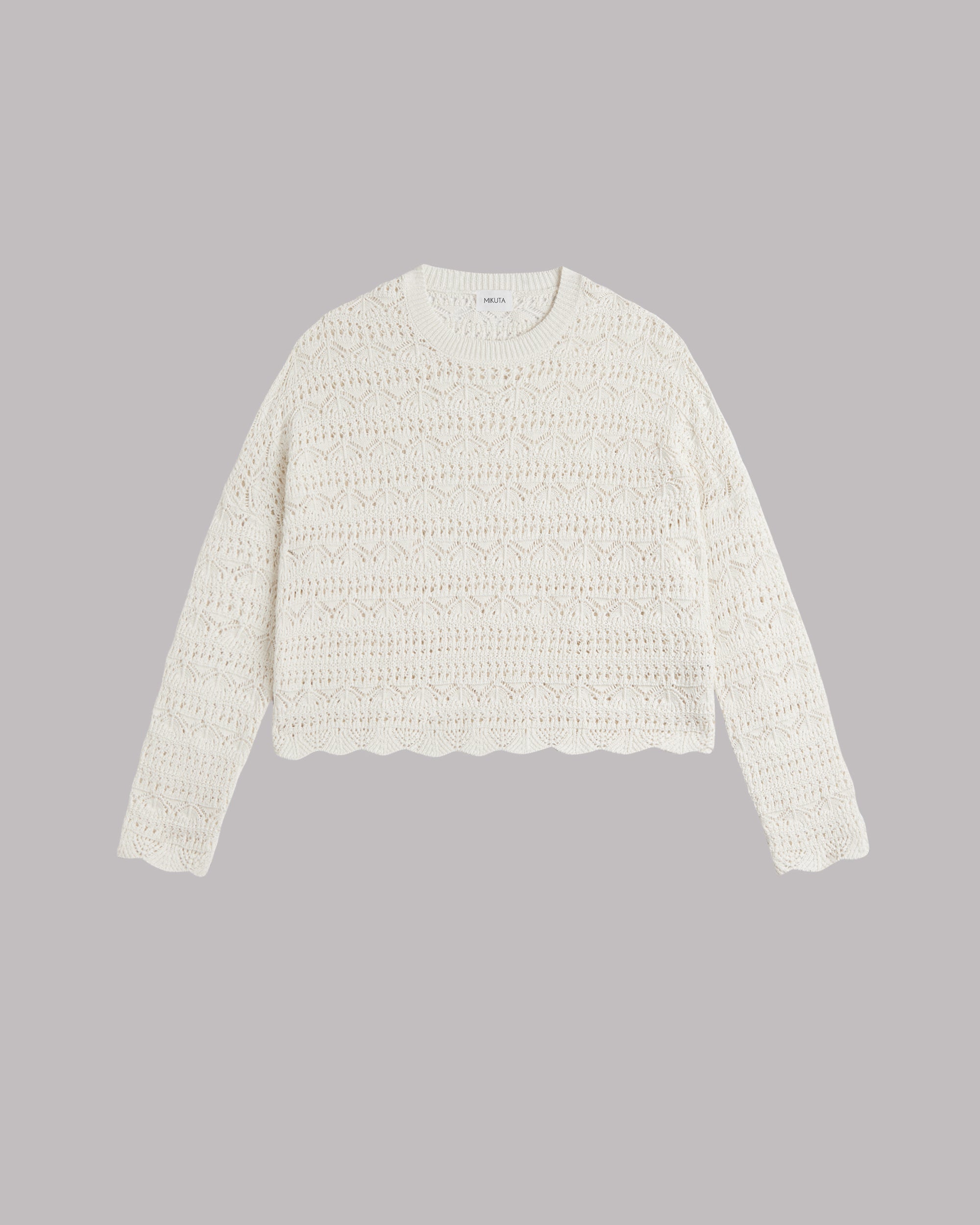 The Ecru Crochet Sweater