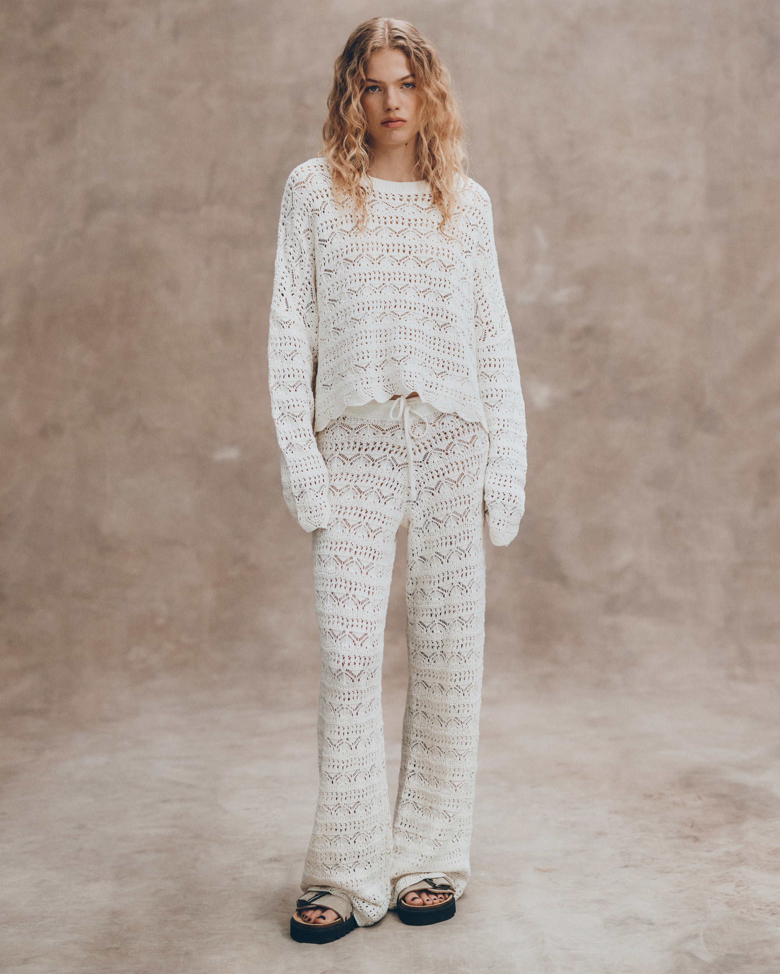 The Ecru Crochet Pants