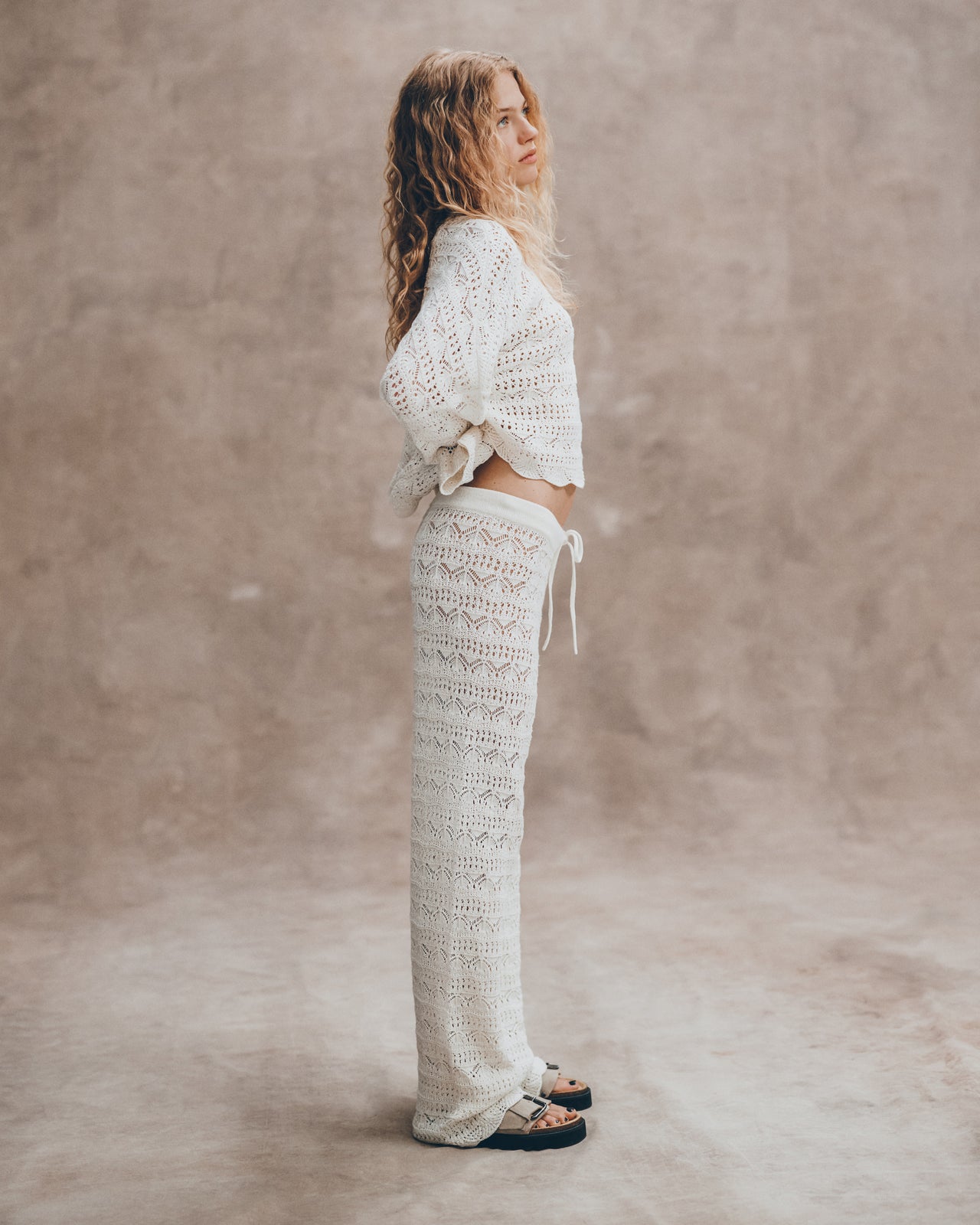 The Ecru Crochet Pants