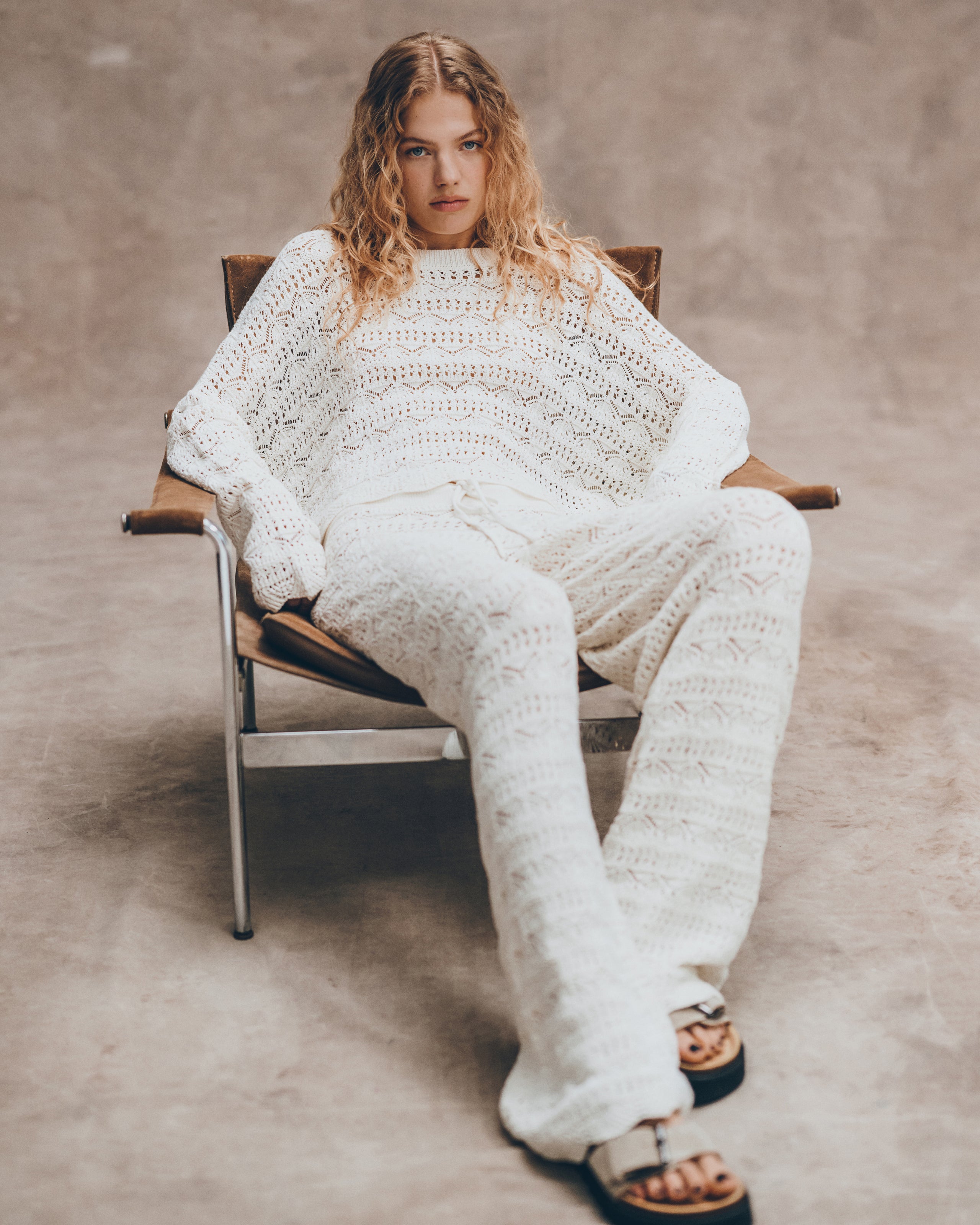 The Ecru Crochet Sweater
