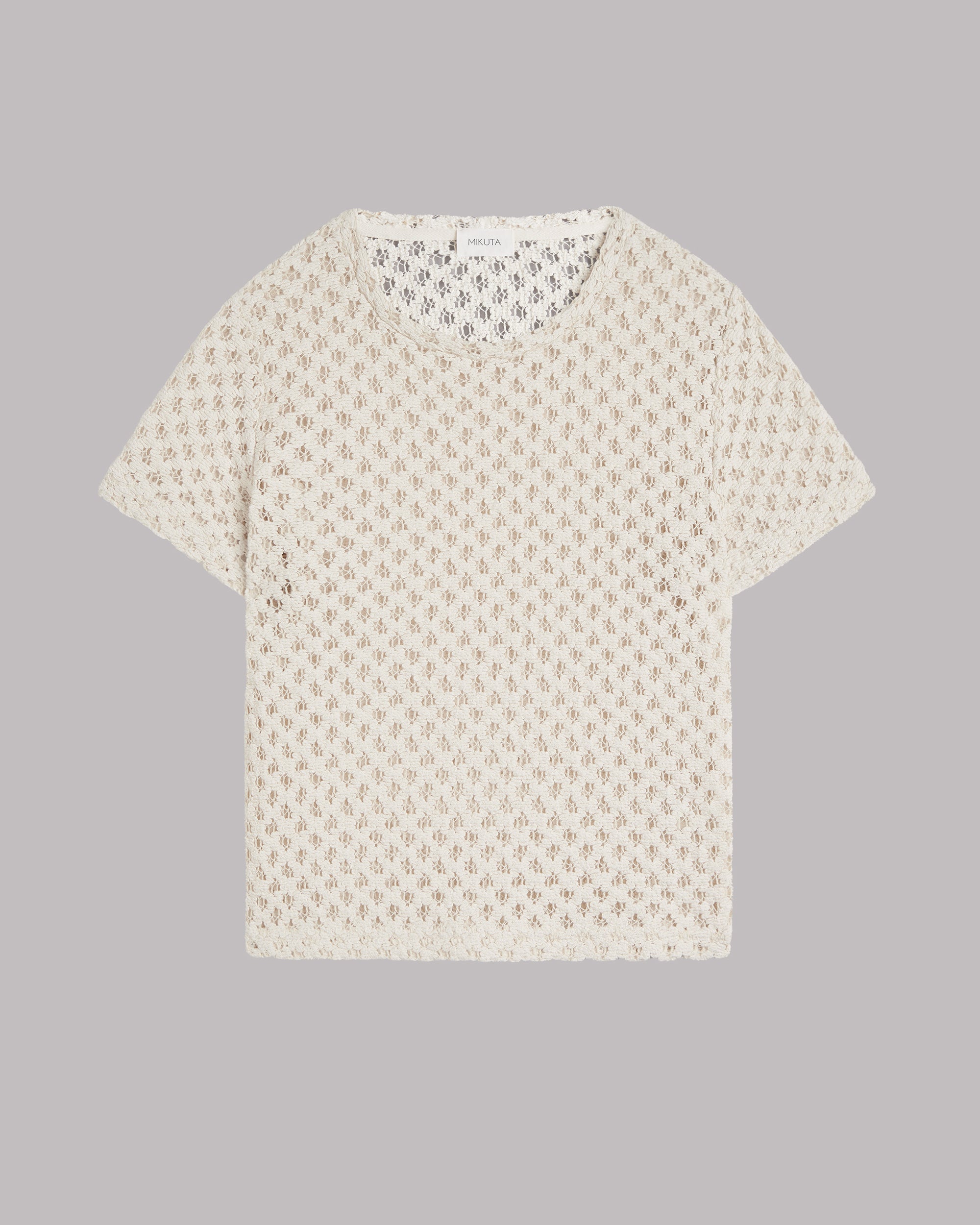 The Ecru Crochet Shirt Product Shot - Product photo