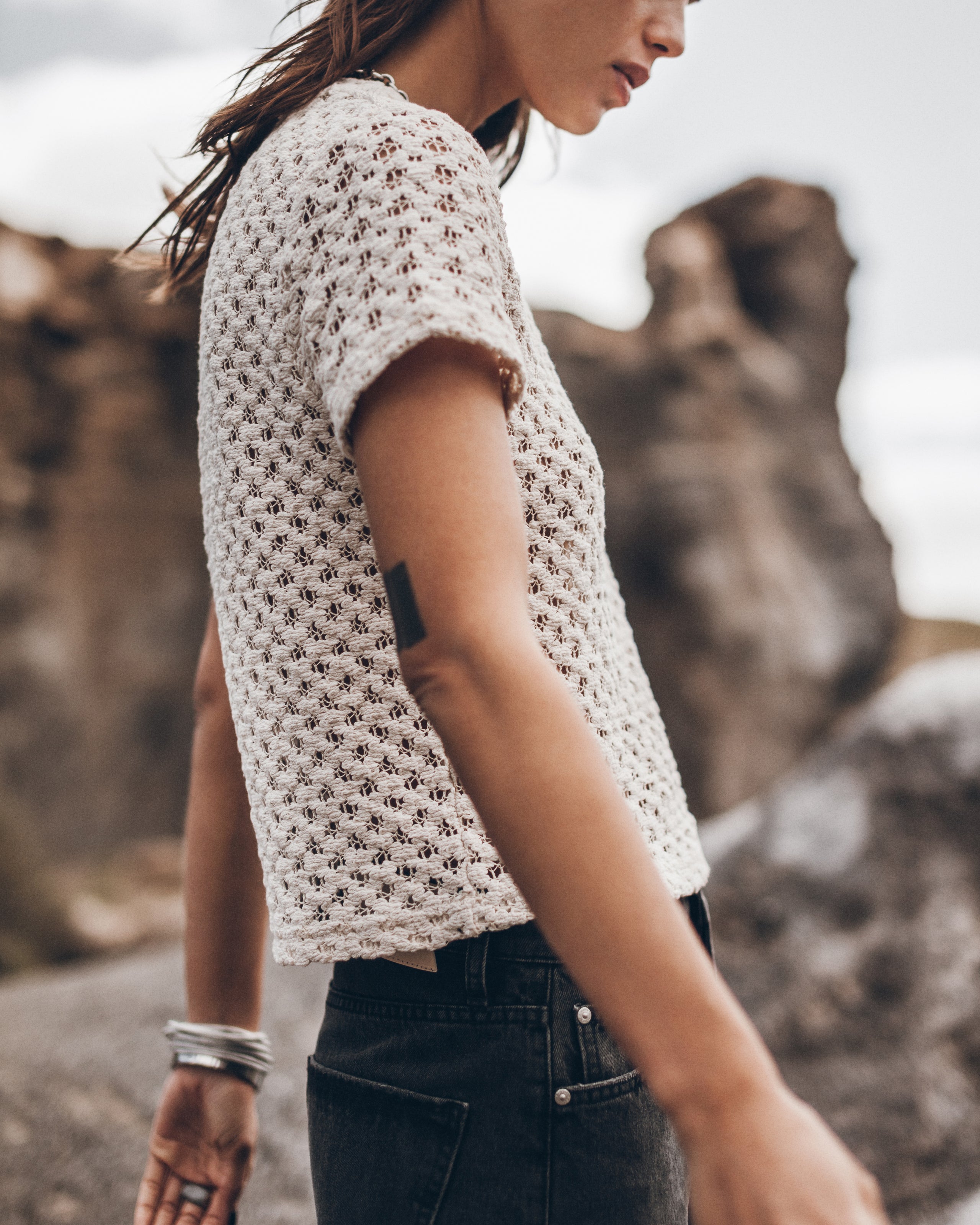 The Ecru Crochet T-Shirt