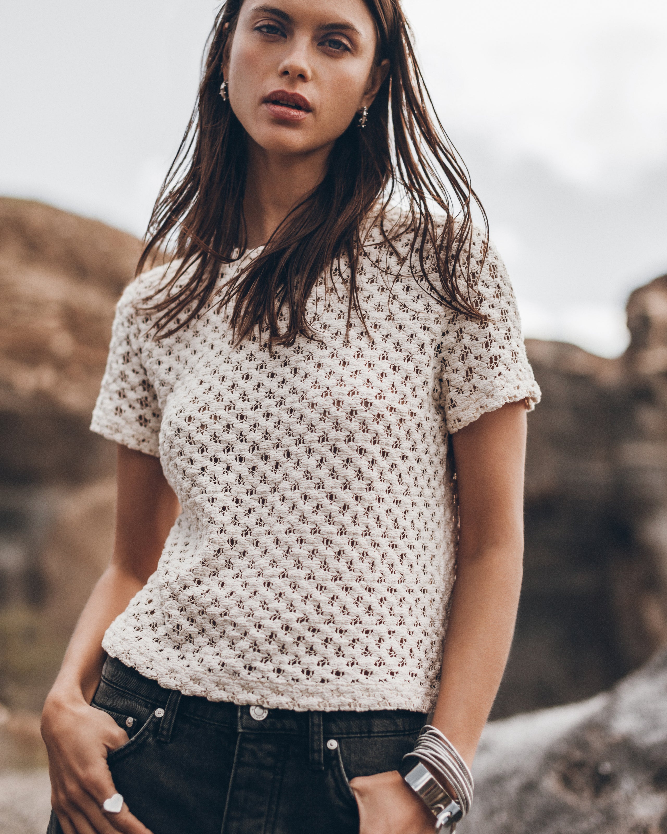 The Ecru Crochet T-Shirt