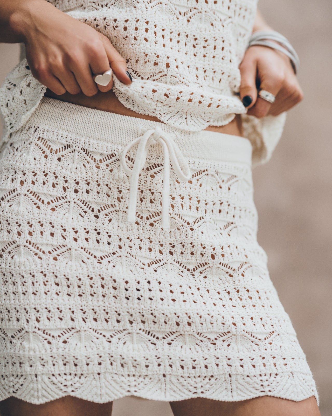 The Ecru Crochet Skirt