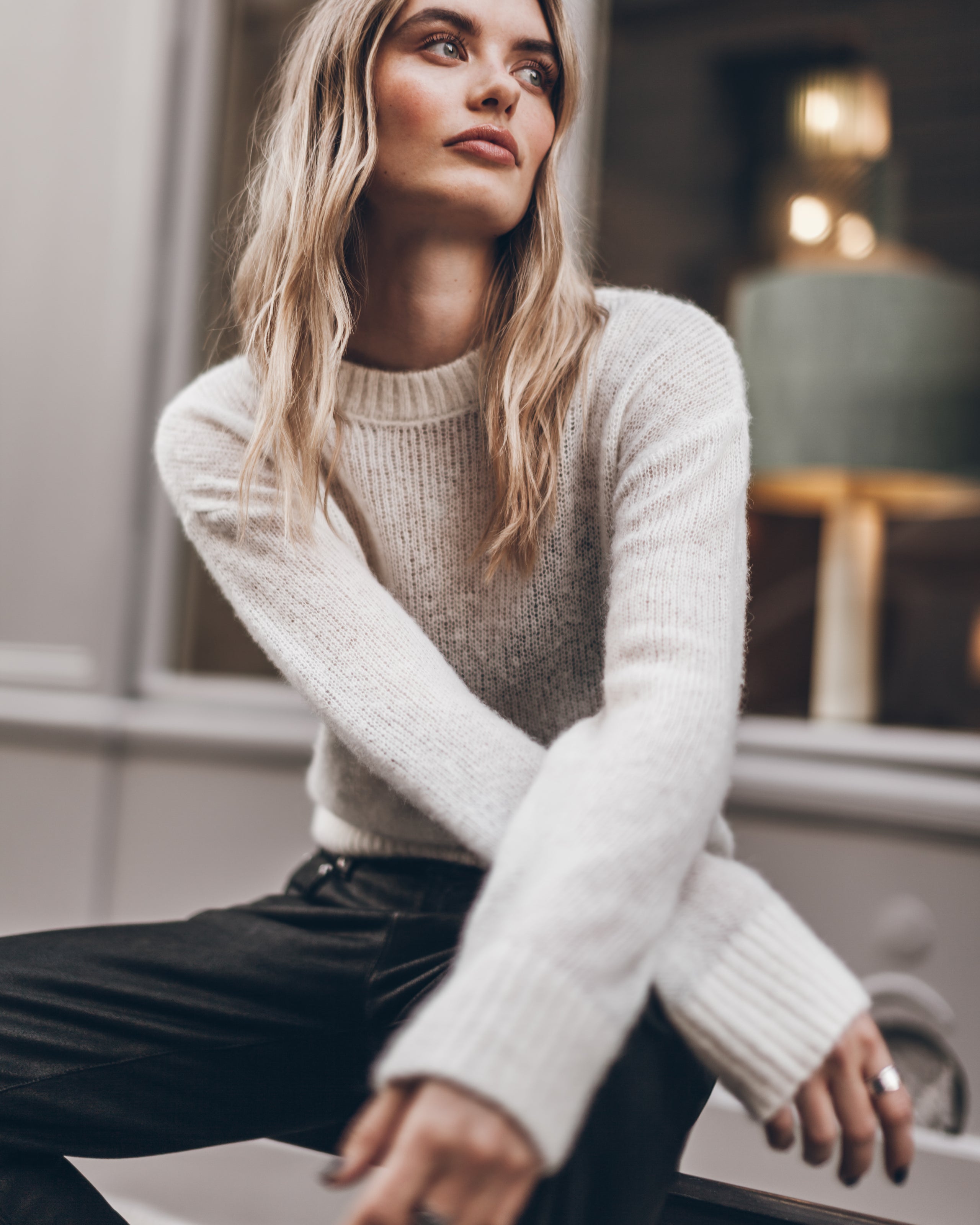 The Ecru Fine Knitted Sweater