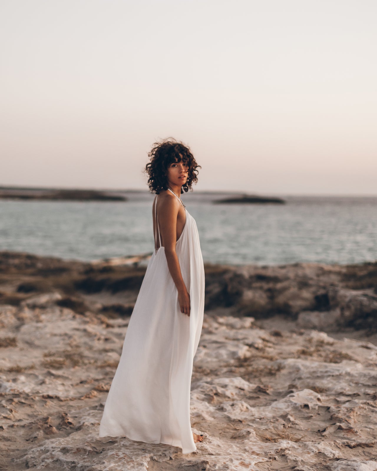 The Ecru Long Beach Dress