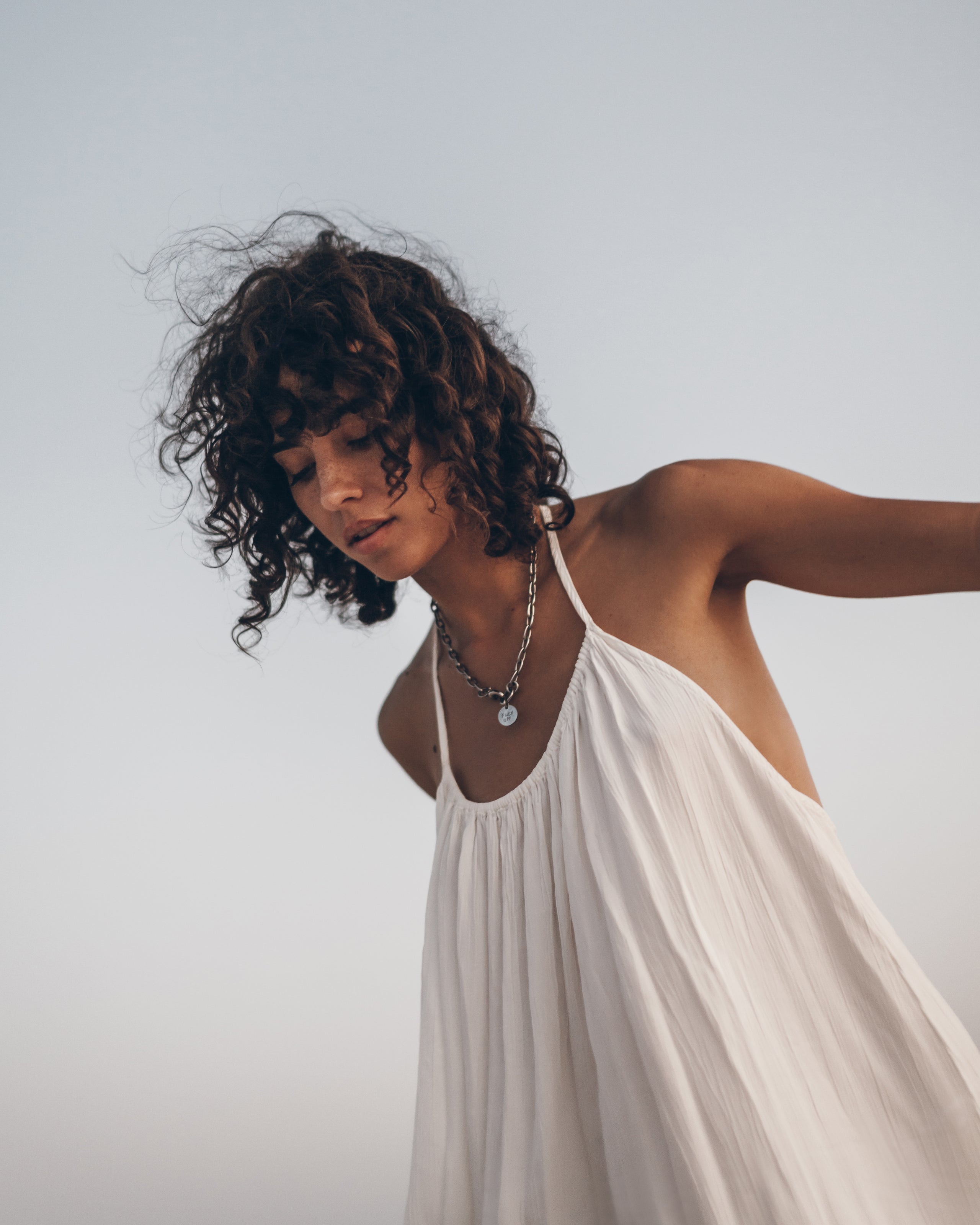 The Ecru Long Beach Dress