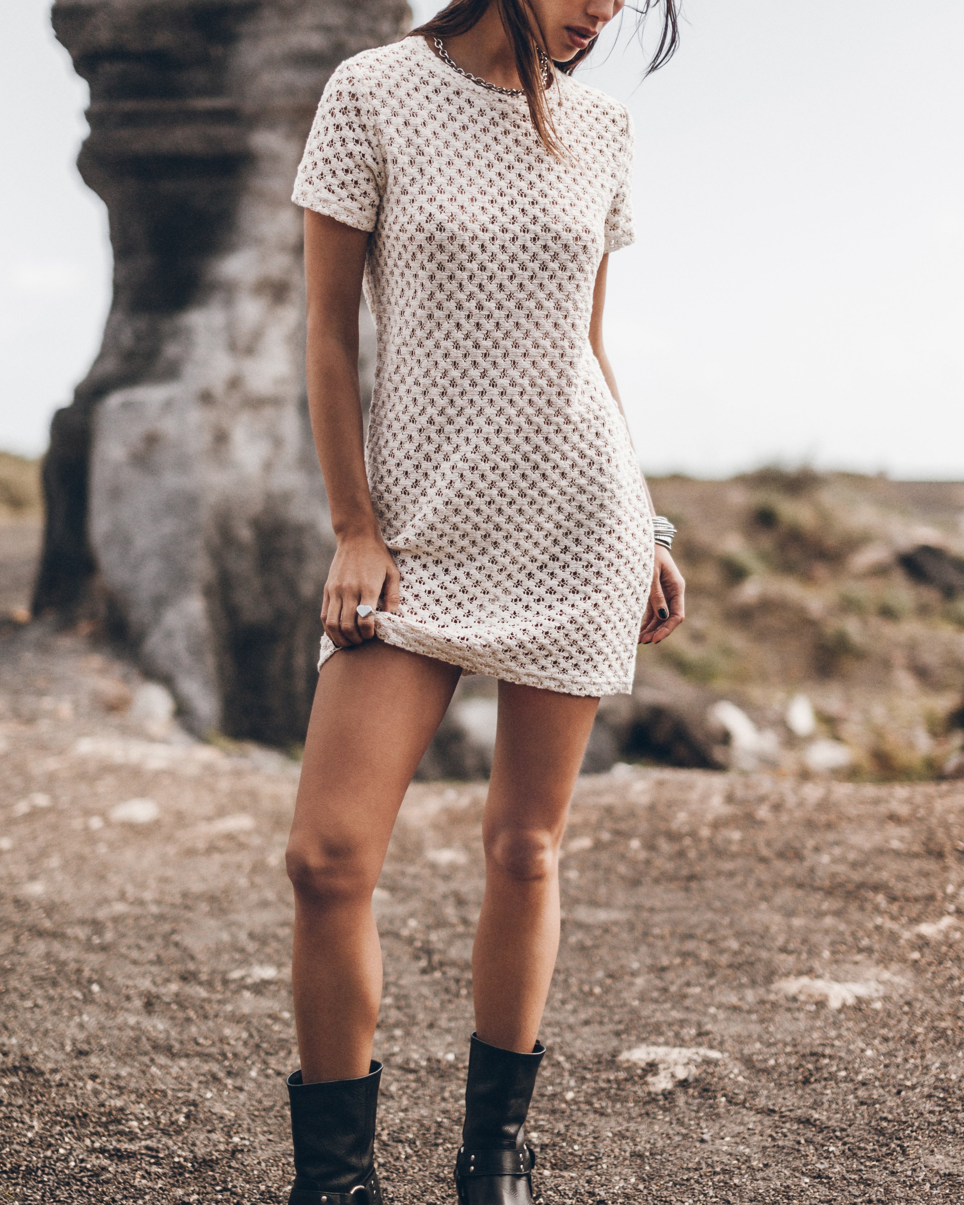 MIKUTA | The Ecru Short Crochet Dress MIKUTA | The Ecru Short Crochet Dress