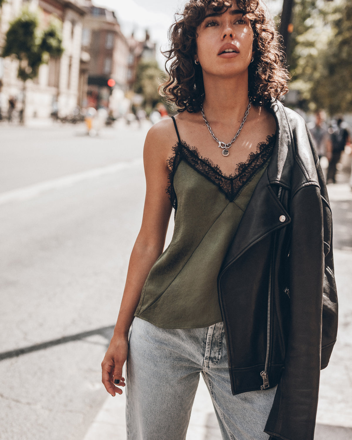 The Green Laced Jacquard Top