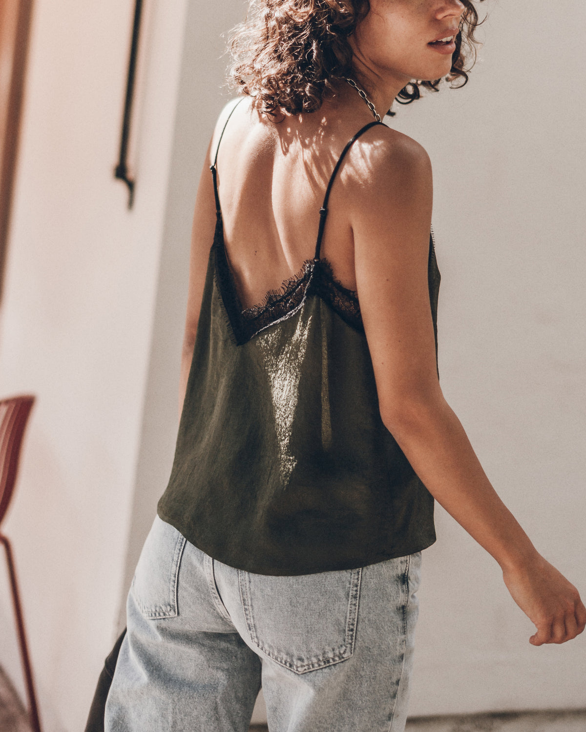 The Green Laced Jacquard Top