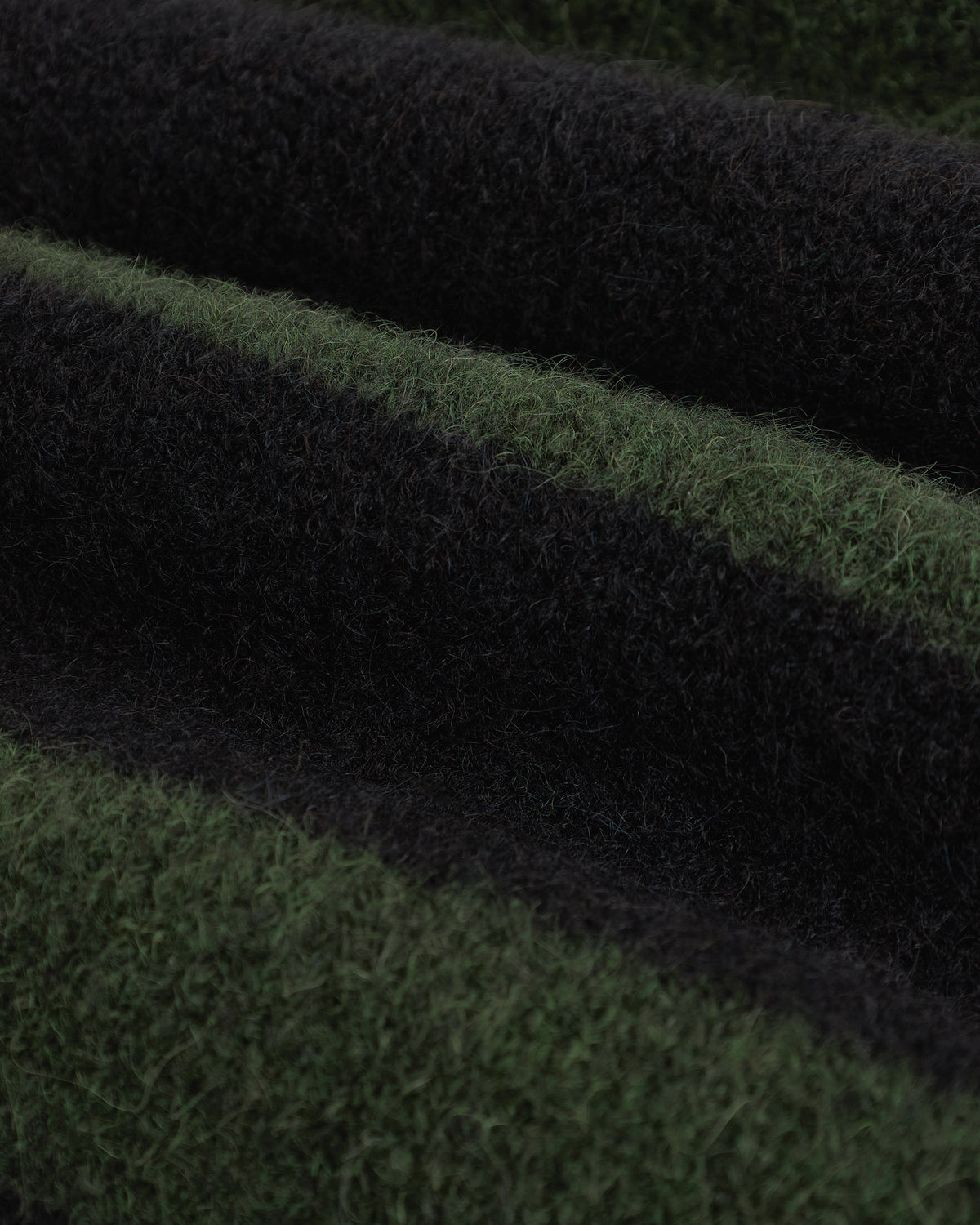 The Green Striped Knitted Scarf