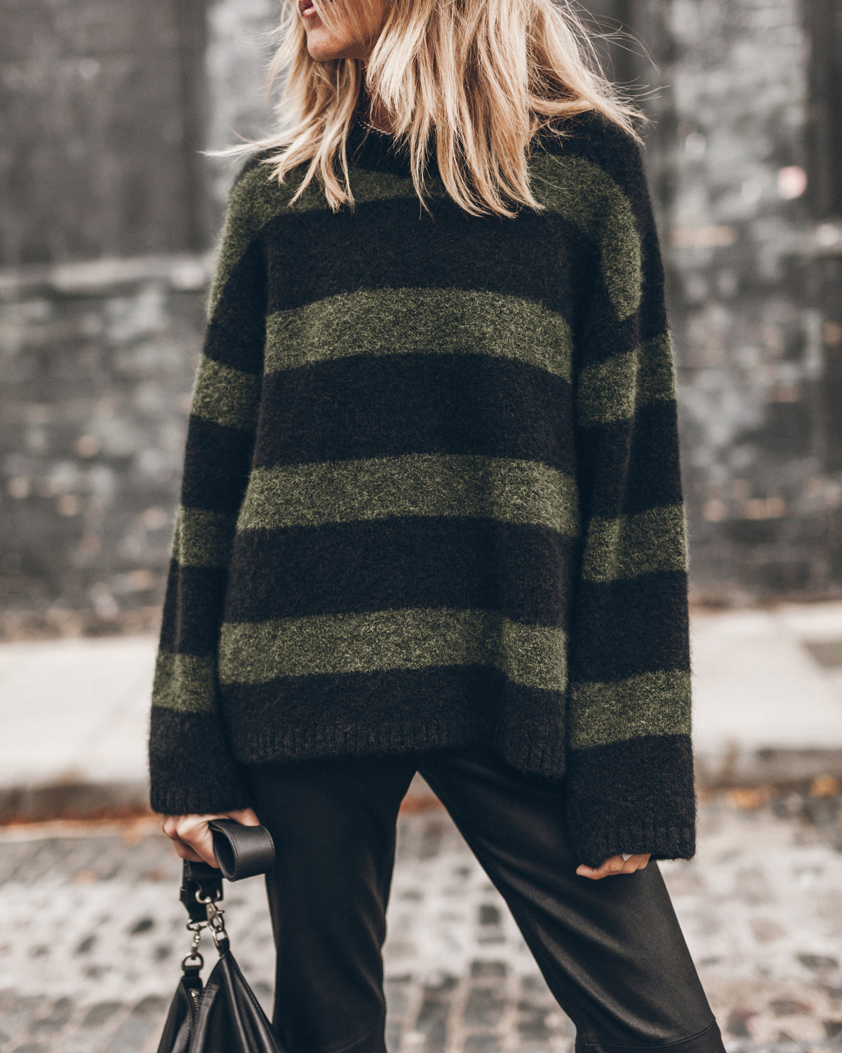 The Green Striped Knitted Sweater