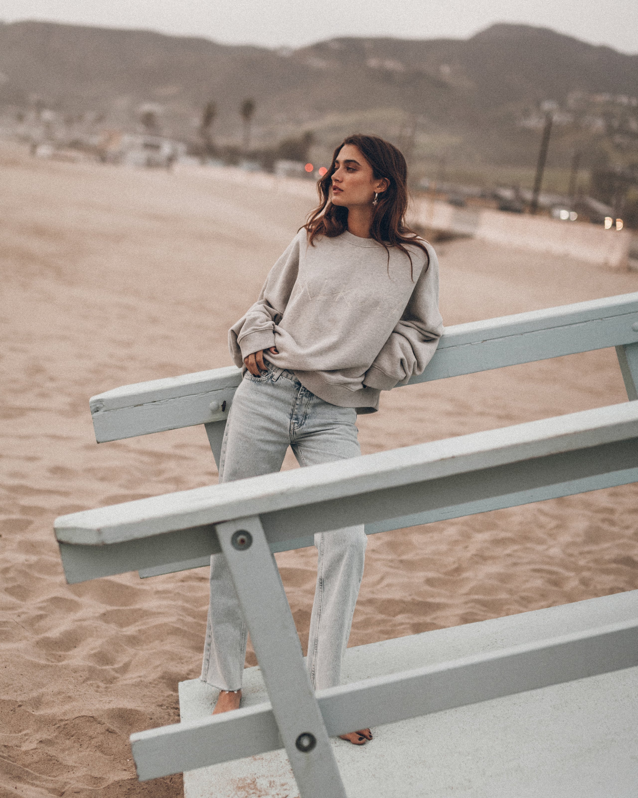 The Grey Embroidered Standard Sweater