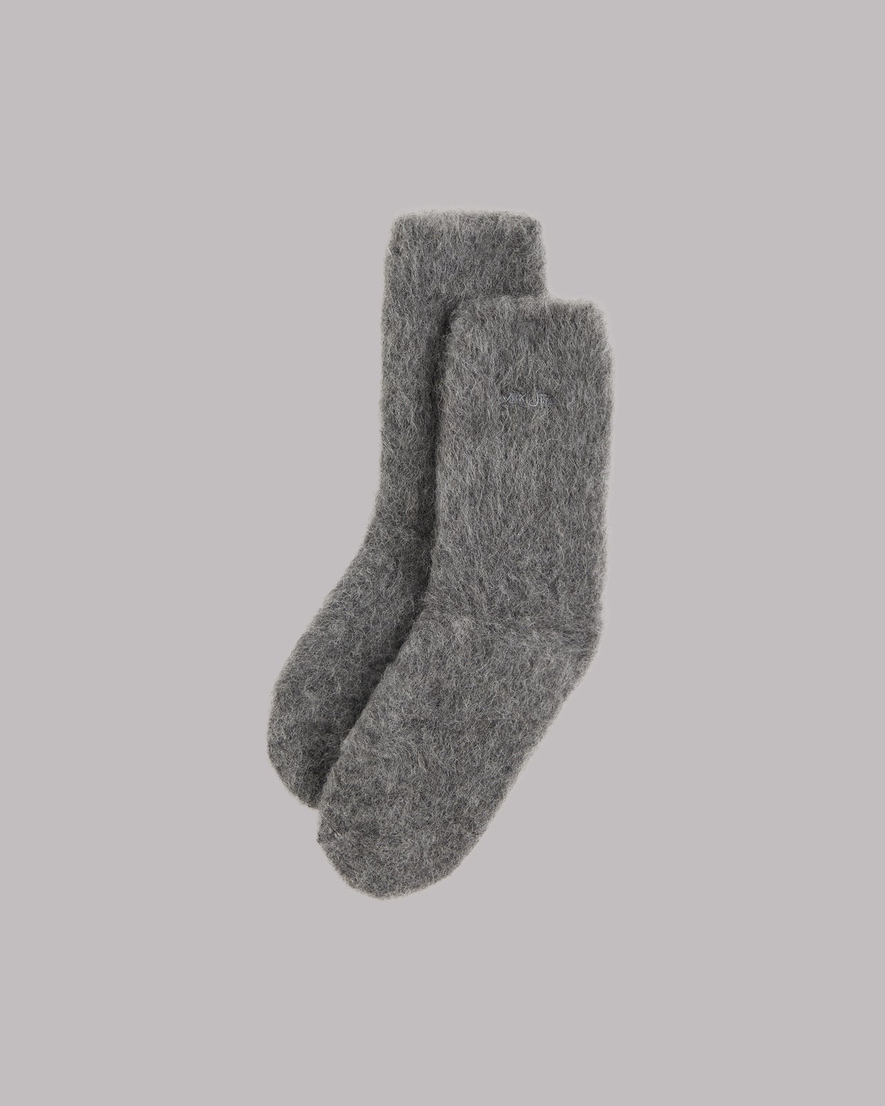 The Grey Fluffy Alpaca Knit Socks
