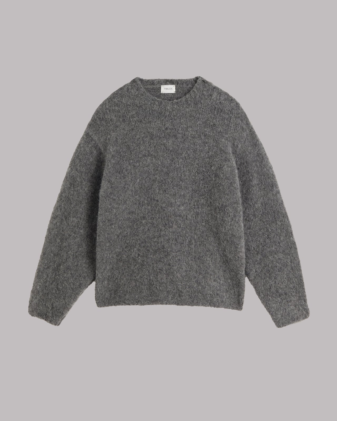 The Grey Fluffy Alpaca Knit Sweater