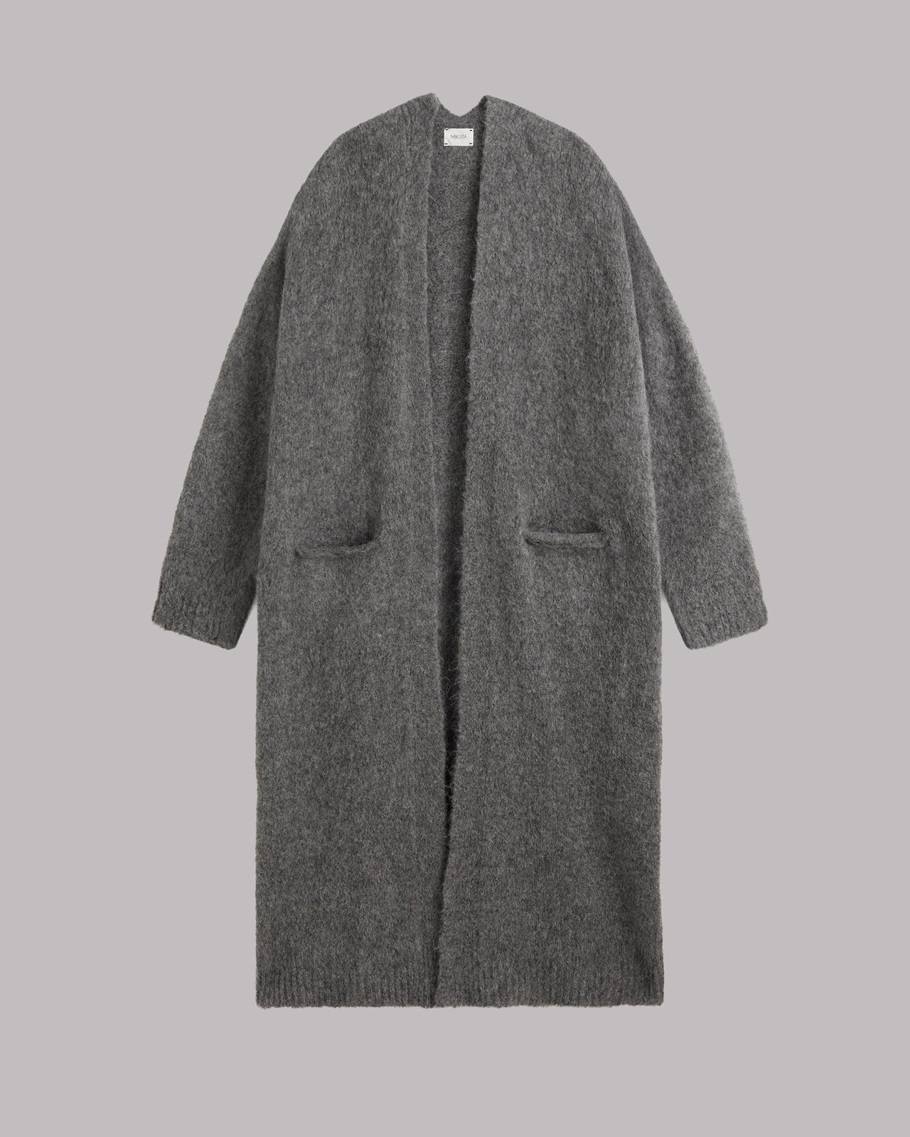 The Grey Fluffy Alpaca Long Cardigan