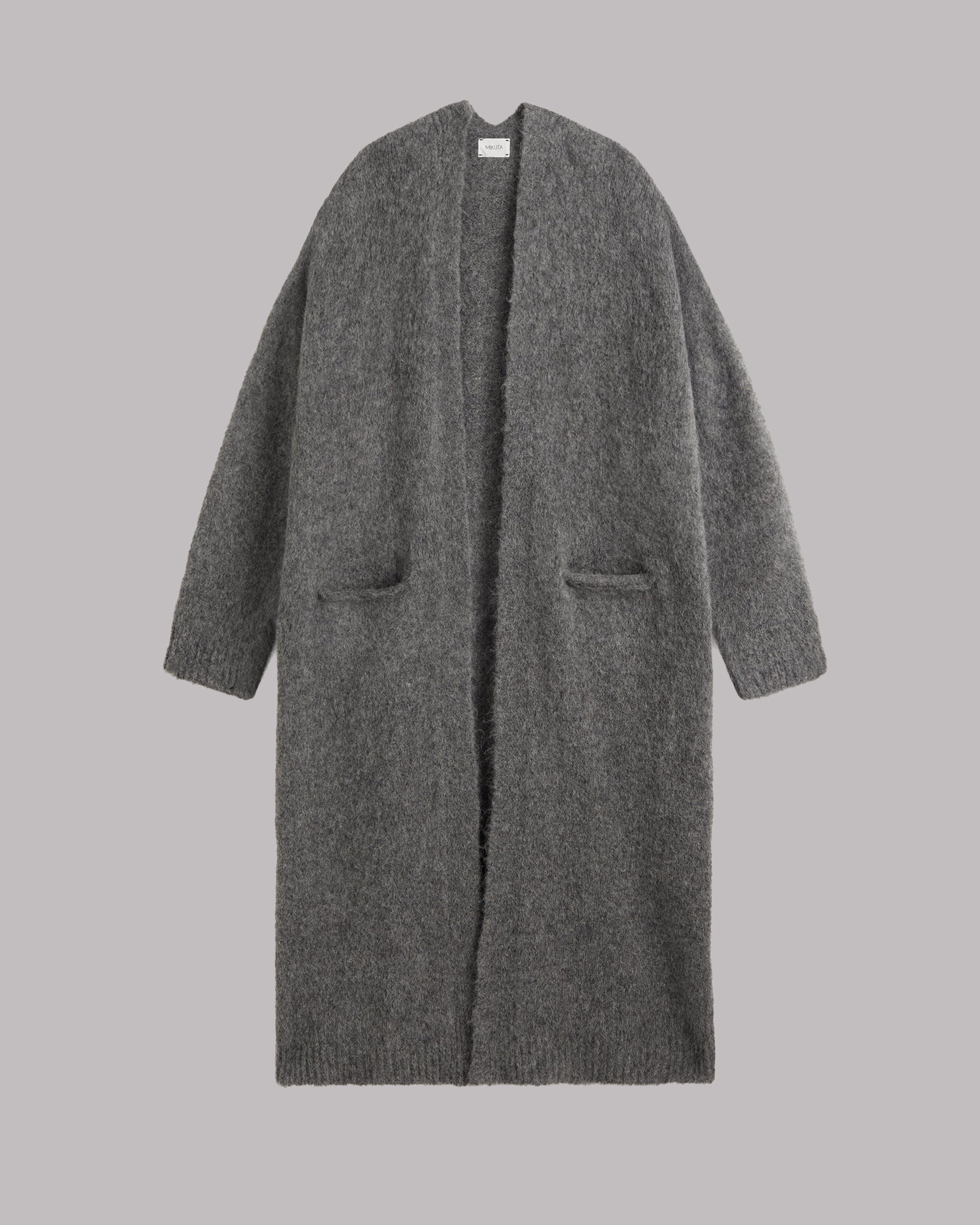 The Grey Fluffy Alpaca Long Cardigan