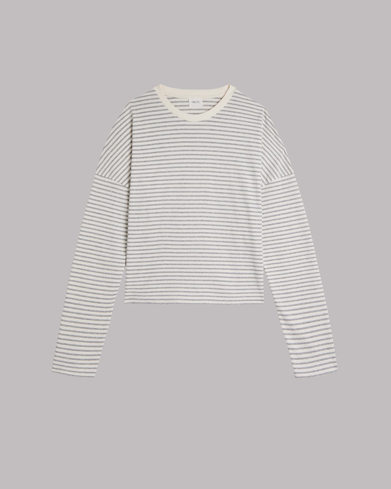 The Grey Striped Loose Cotton Longsleeve