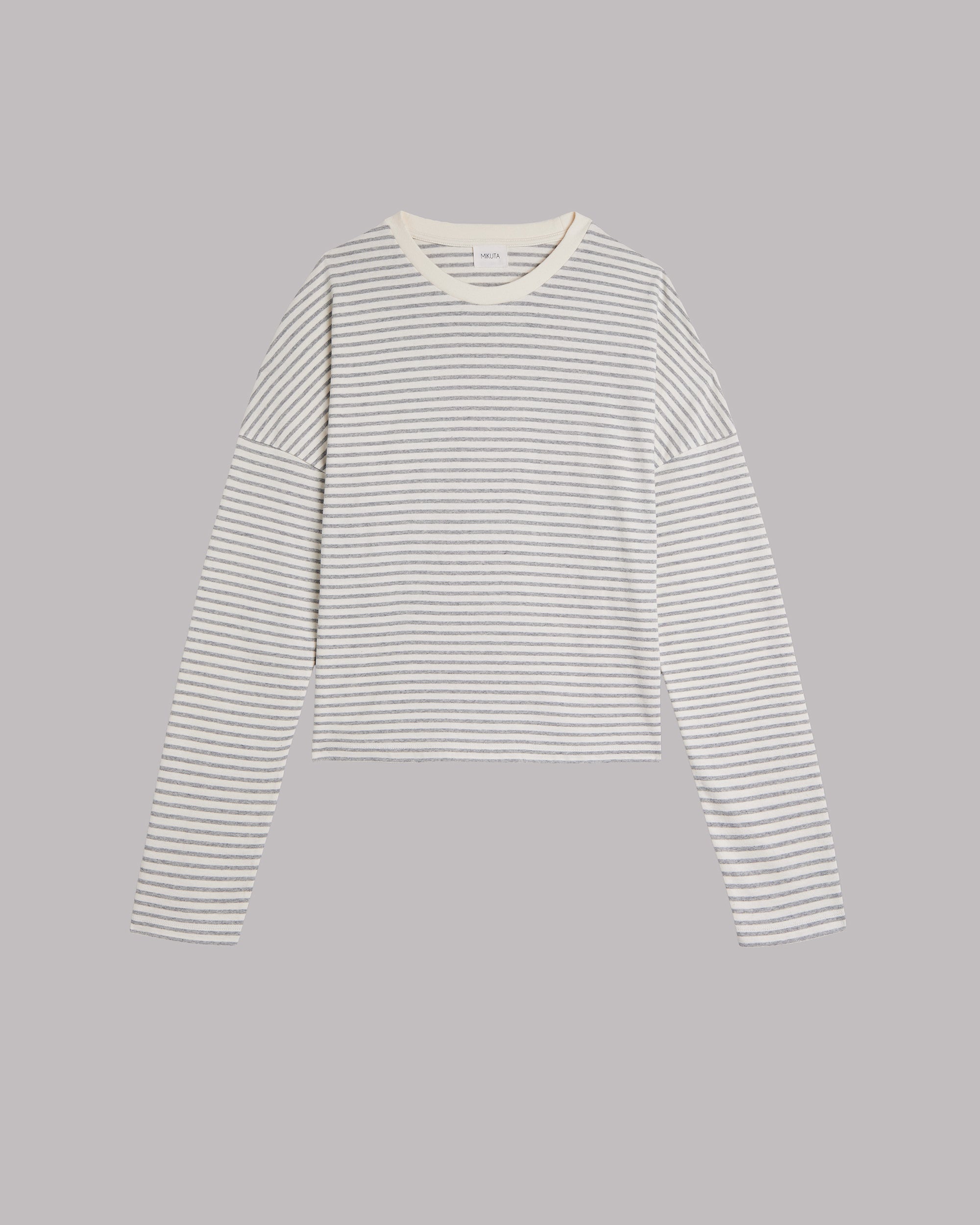 The Grey Striped Loose Cotton Longsleeve