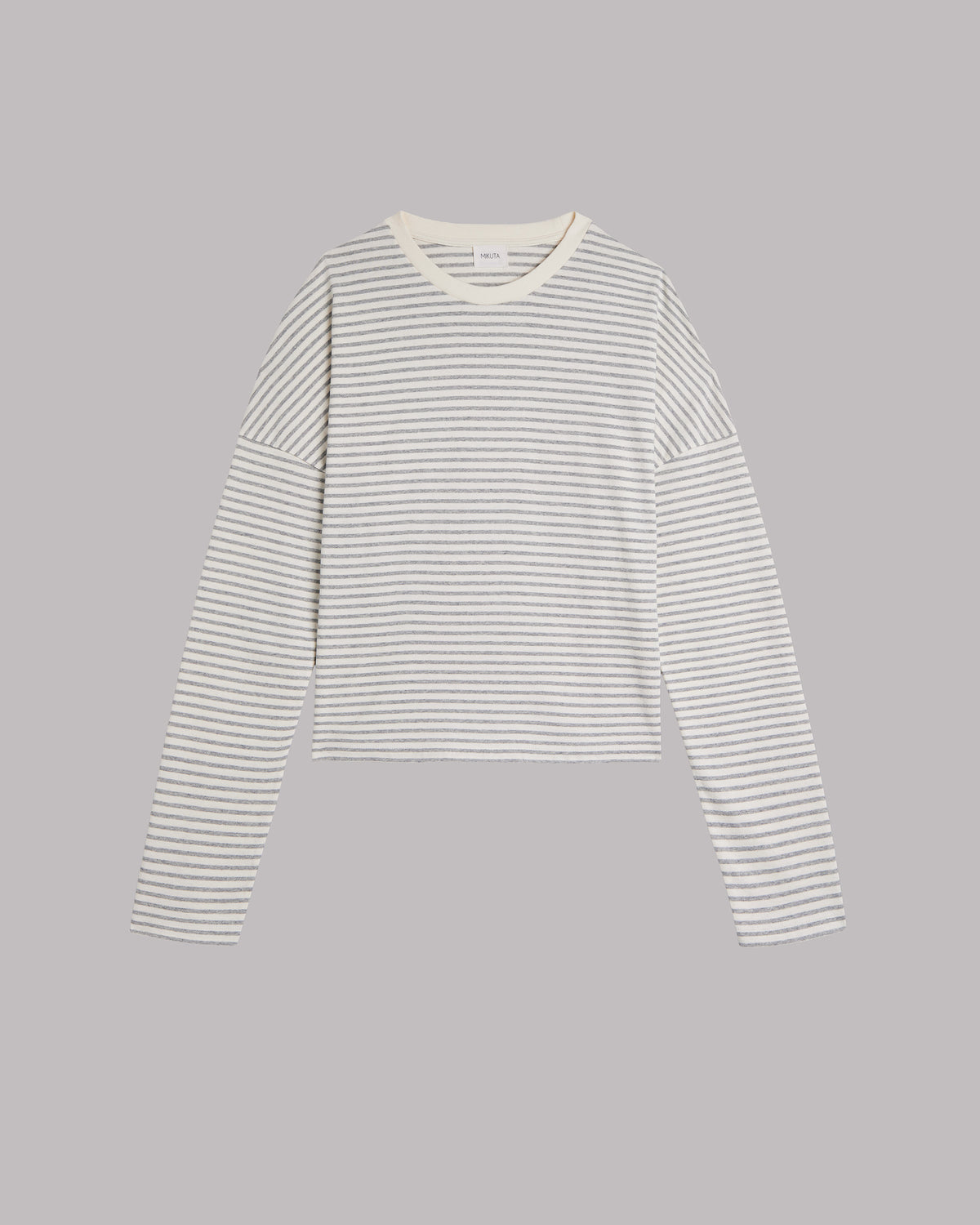 The Grey Striped Loose Cotton Longsleeve