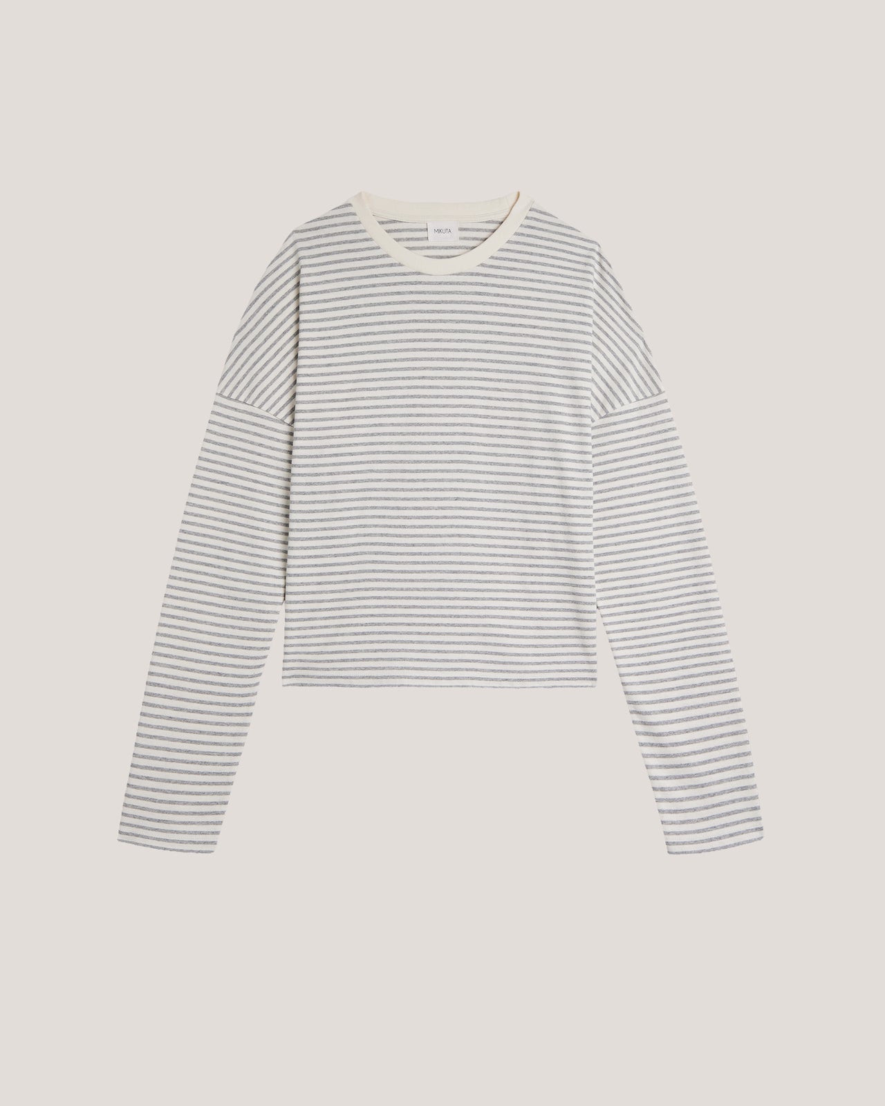 The Grey Striped Loose Cotton Longsleeve