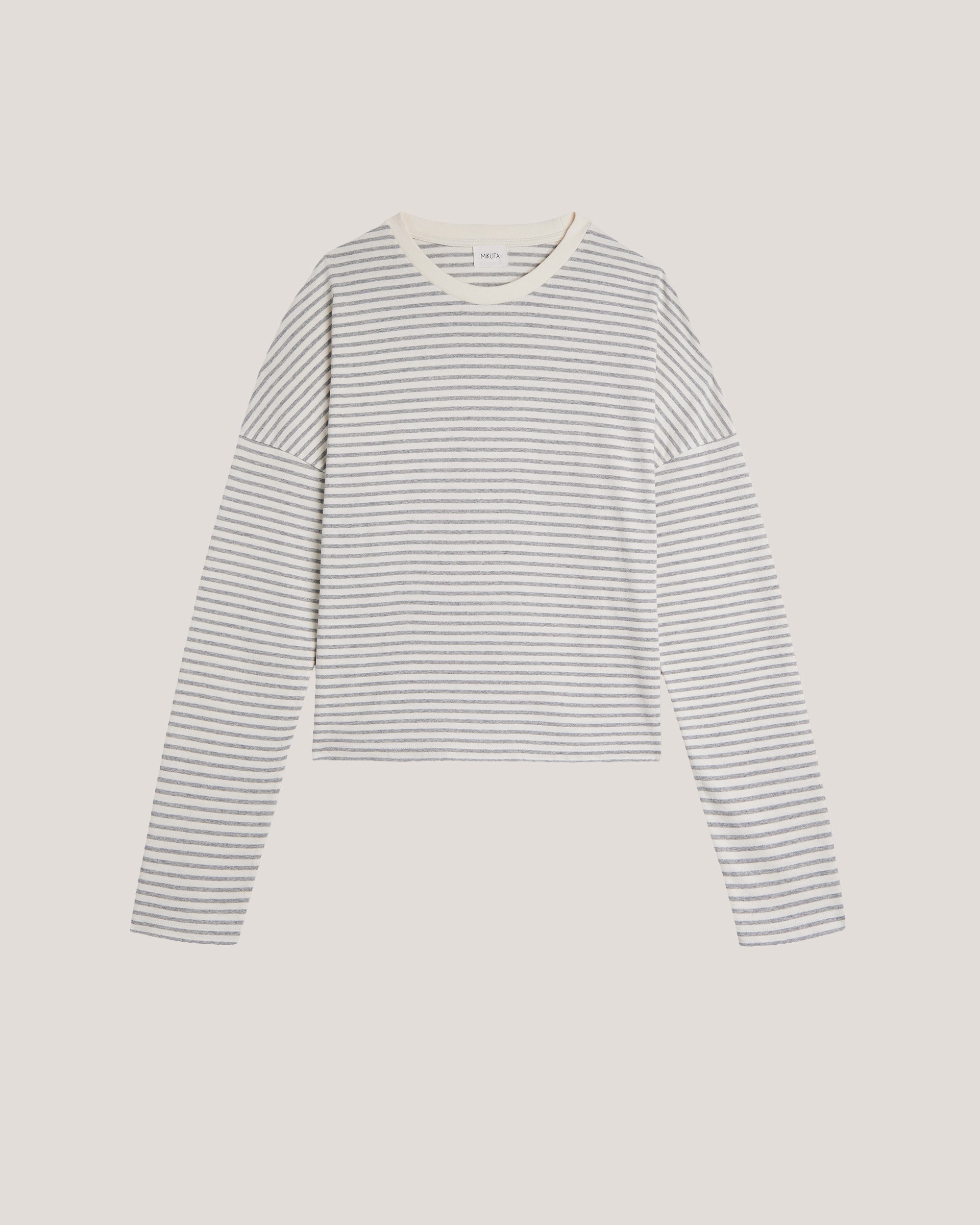 The Grey Striped Loose Cotton Longsleeve