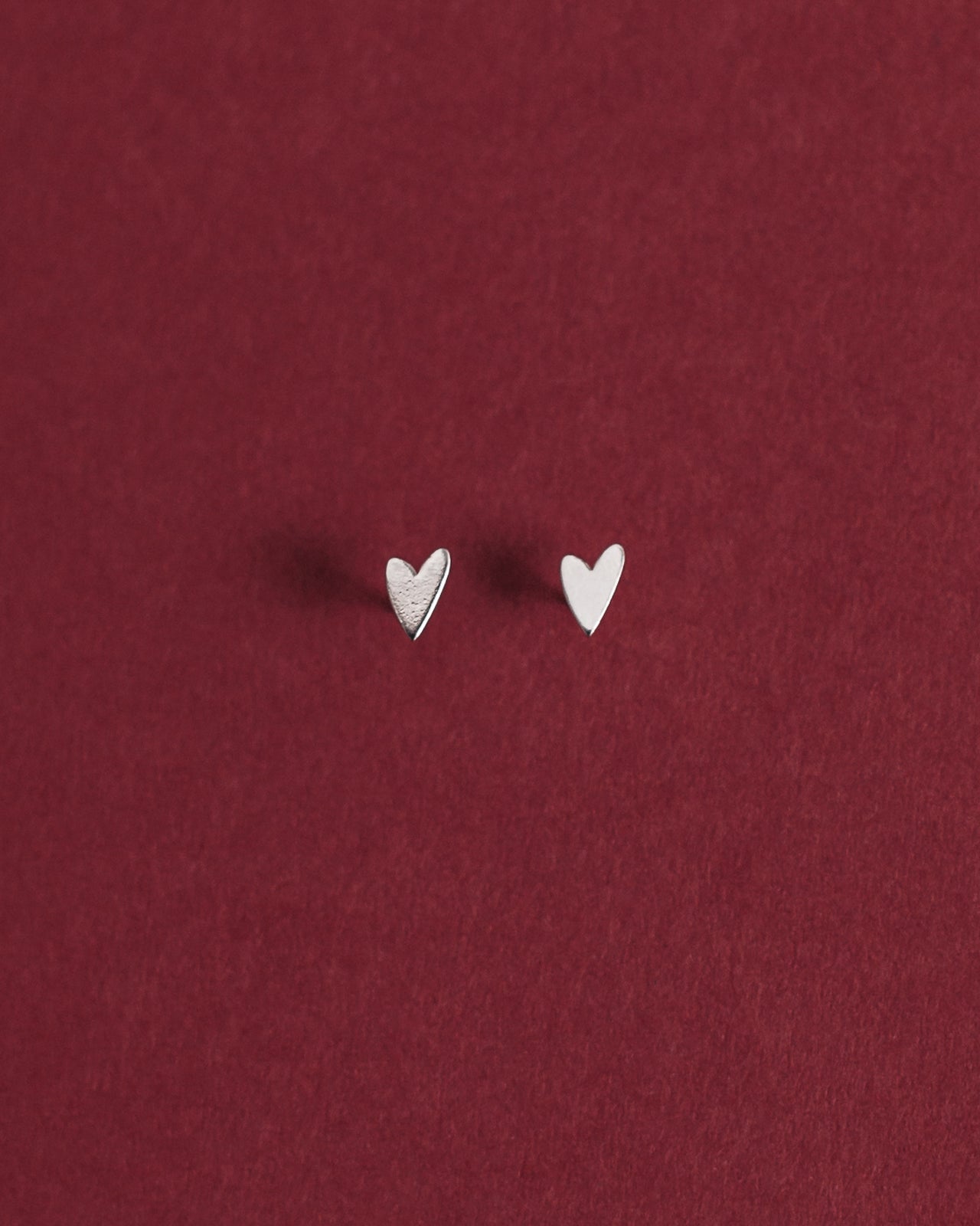 The Heart Stud Earrings Product Shot - Product photo